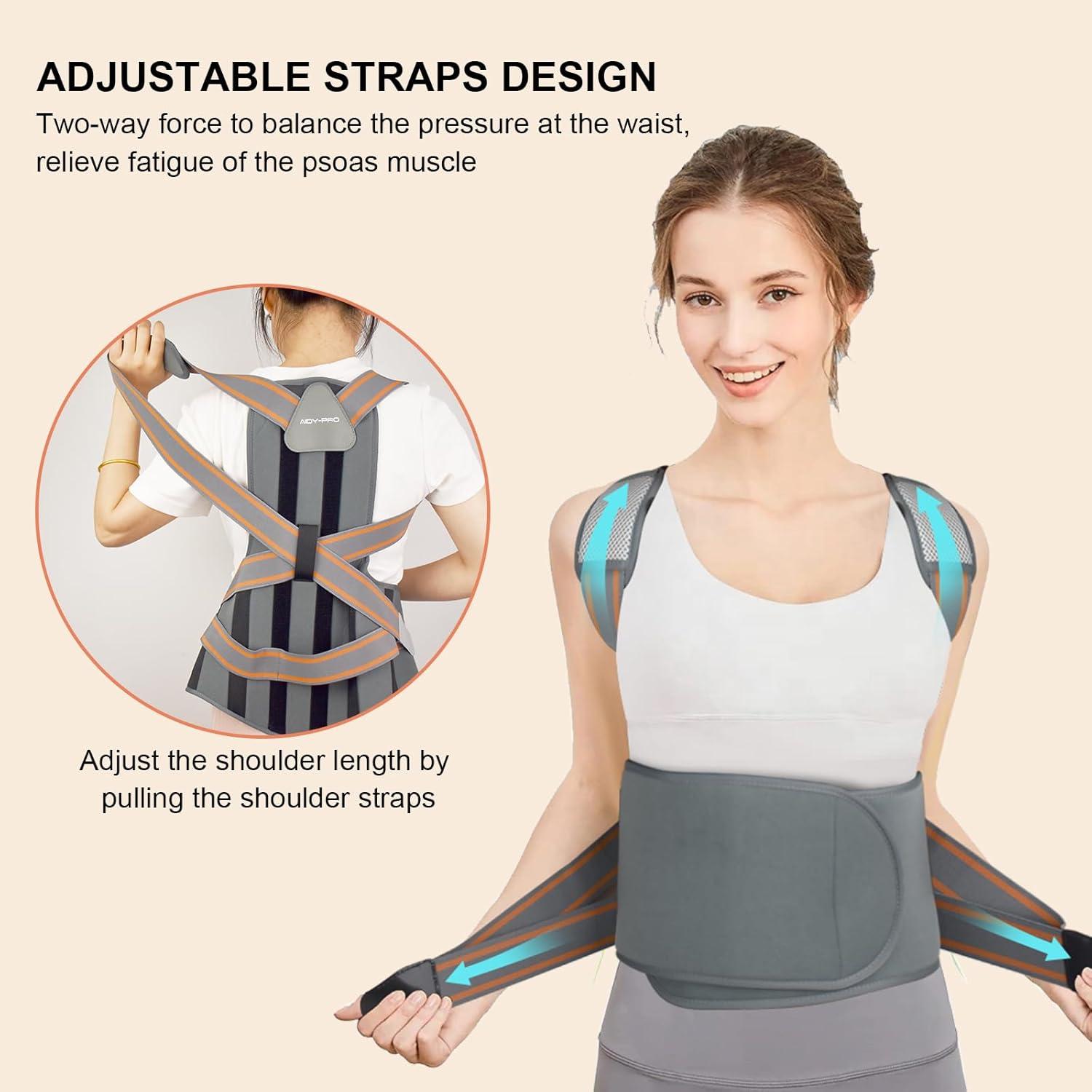 Corrector de Postura AIDY-PRO Ajustable para Espalda Grande