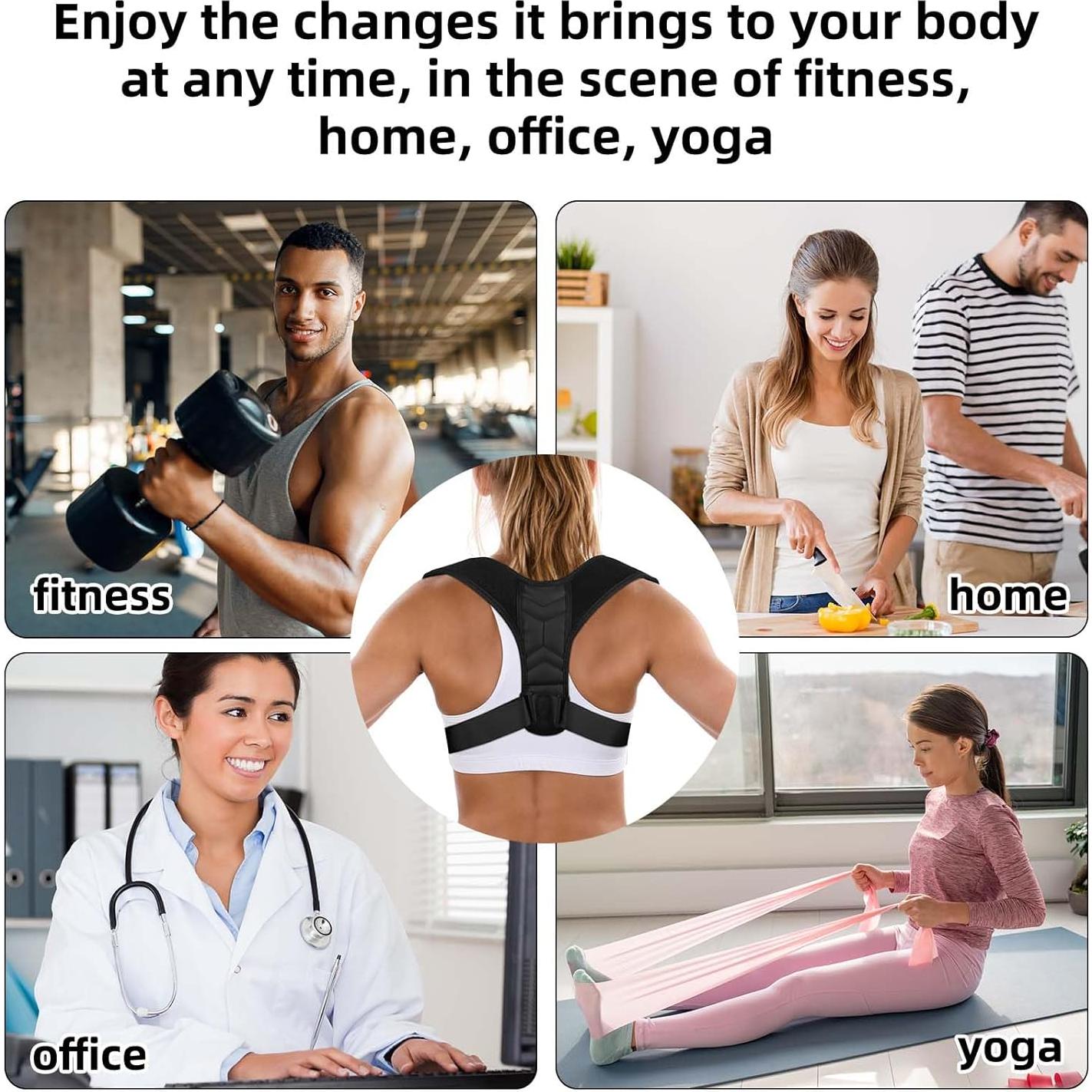 Corrector de Postura BOXOB Ajustable Transpirable Negro