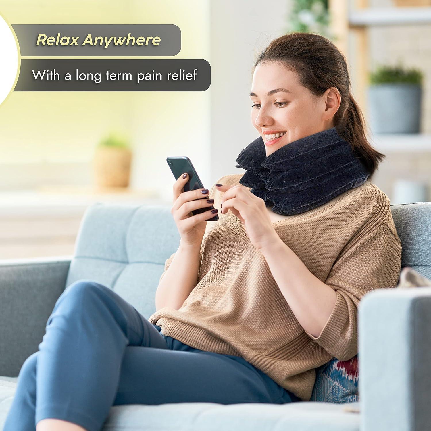 Dispositivo de Tracción Cervical iBYWM Ajustable Negro Carbón