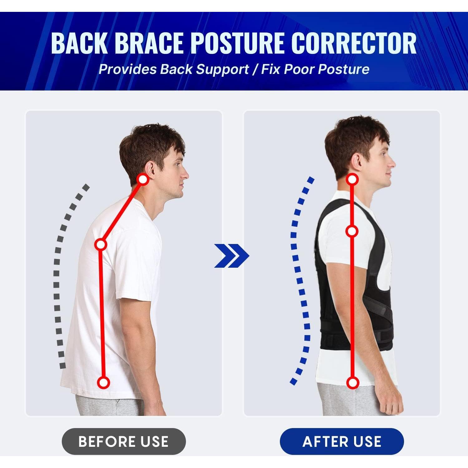 Corrector de Postura Fit Geno Ajustable para Espalda - Pequeño
