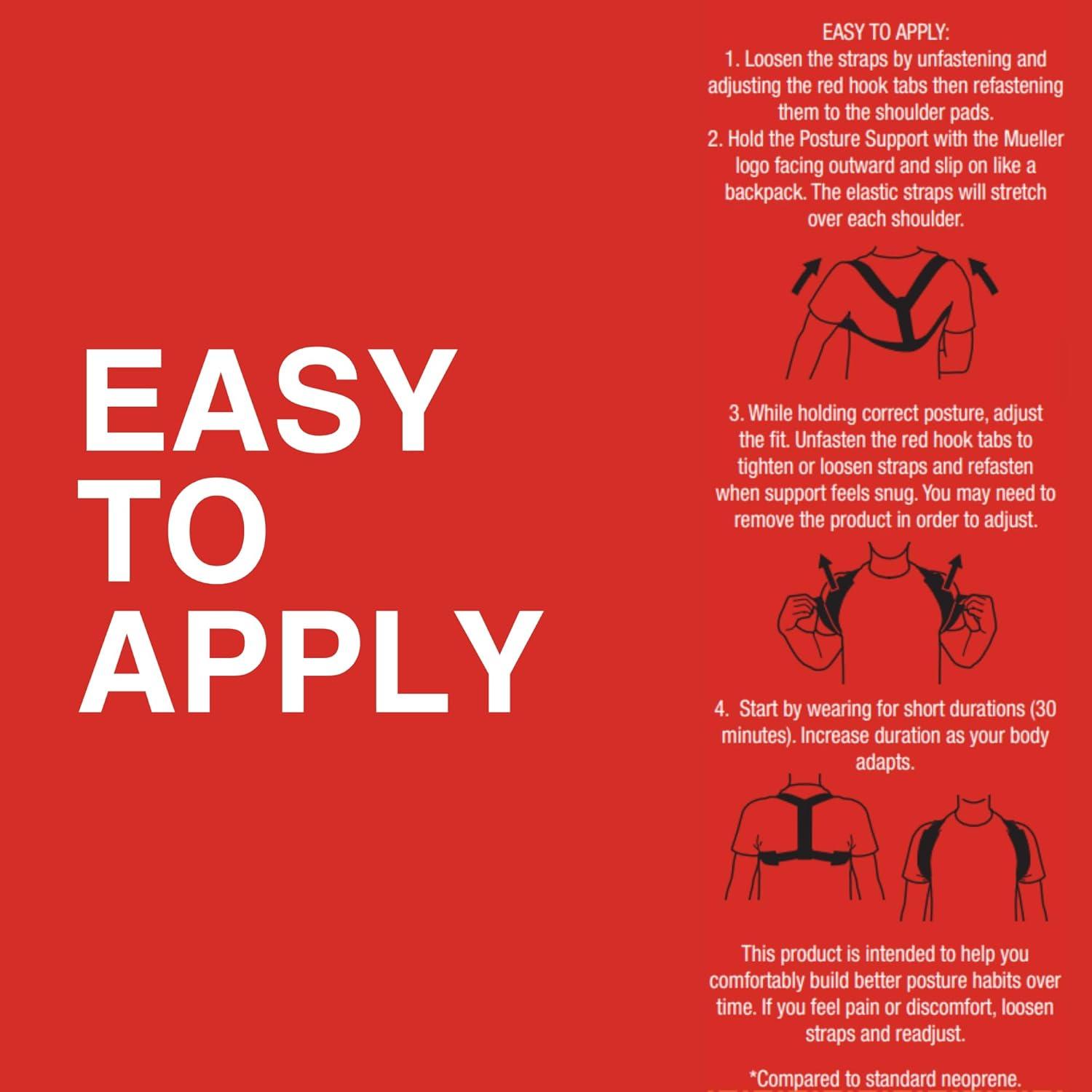 Corrector de Postura Mueller Ajustable para Espalda - Talla Única Negro