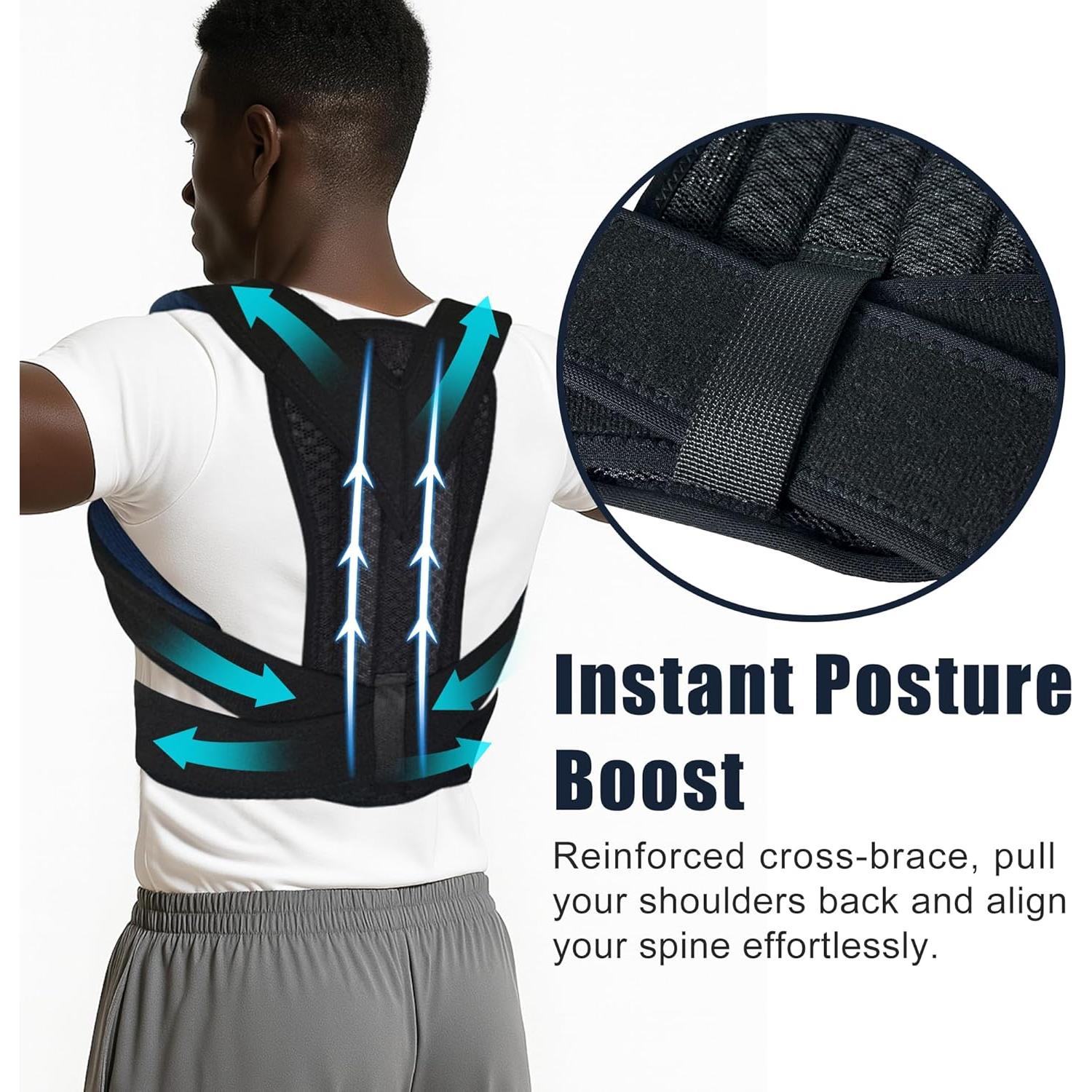 Corrector de Postura Ajustable Unisex - Faja Soporte Espalda L/XL