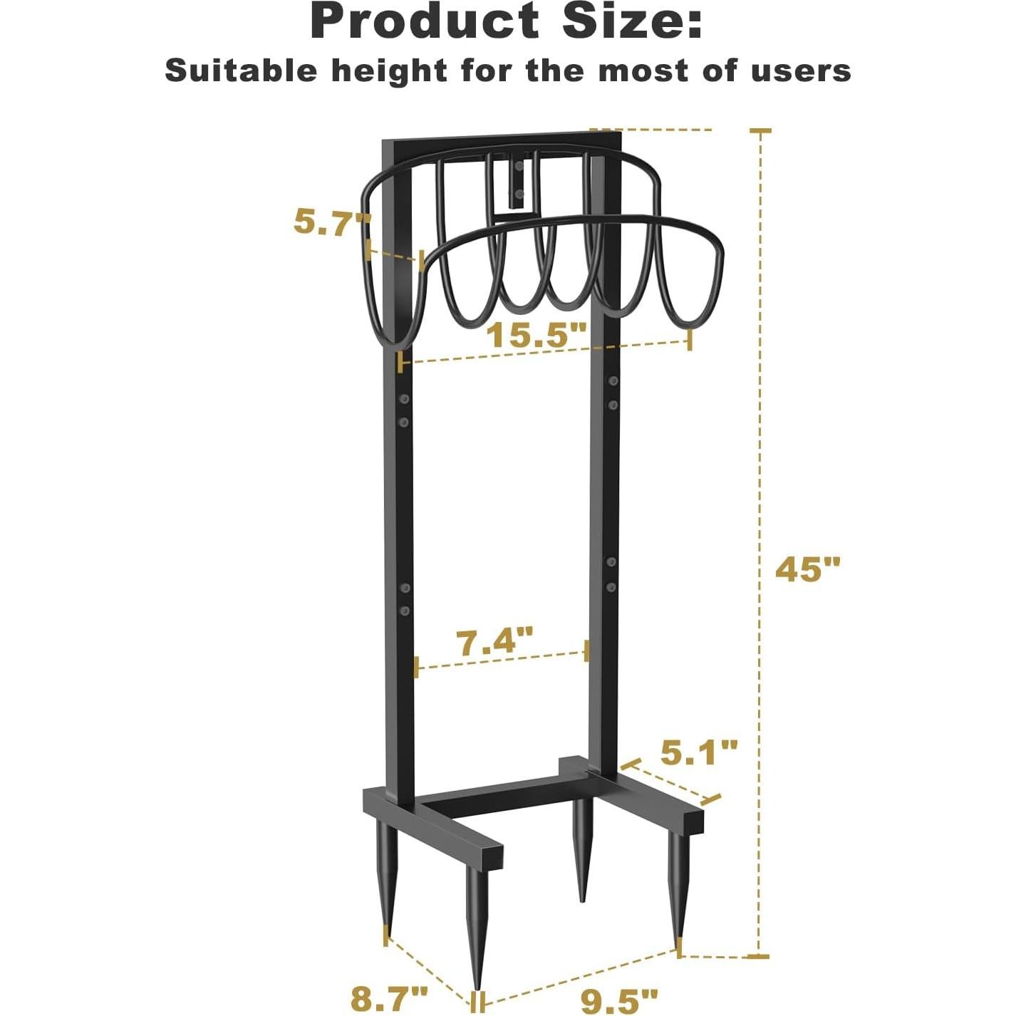 Soporte de Manguera de Jardín Artigarden 150 pies Metal Amarillo