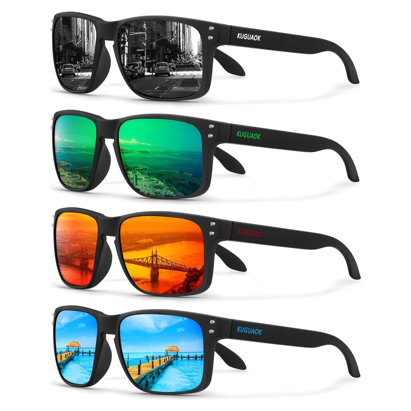 Gafas de sol polarizadas KUGUAOK unisex UV protección mate