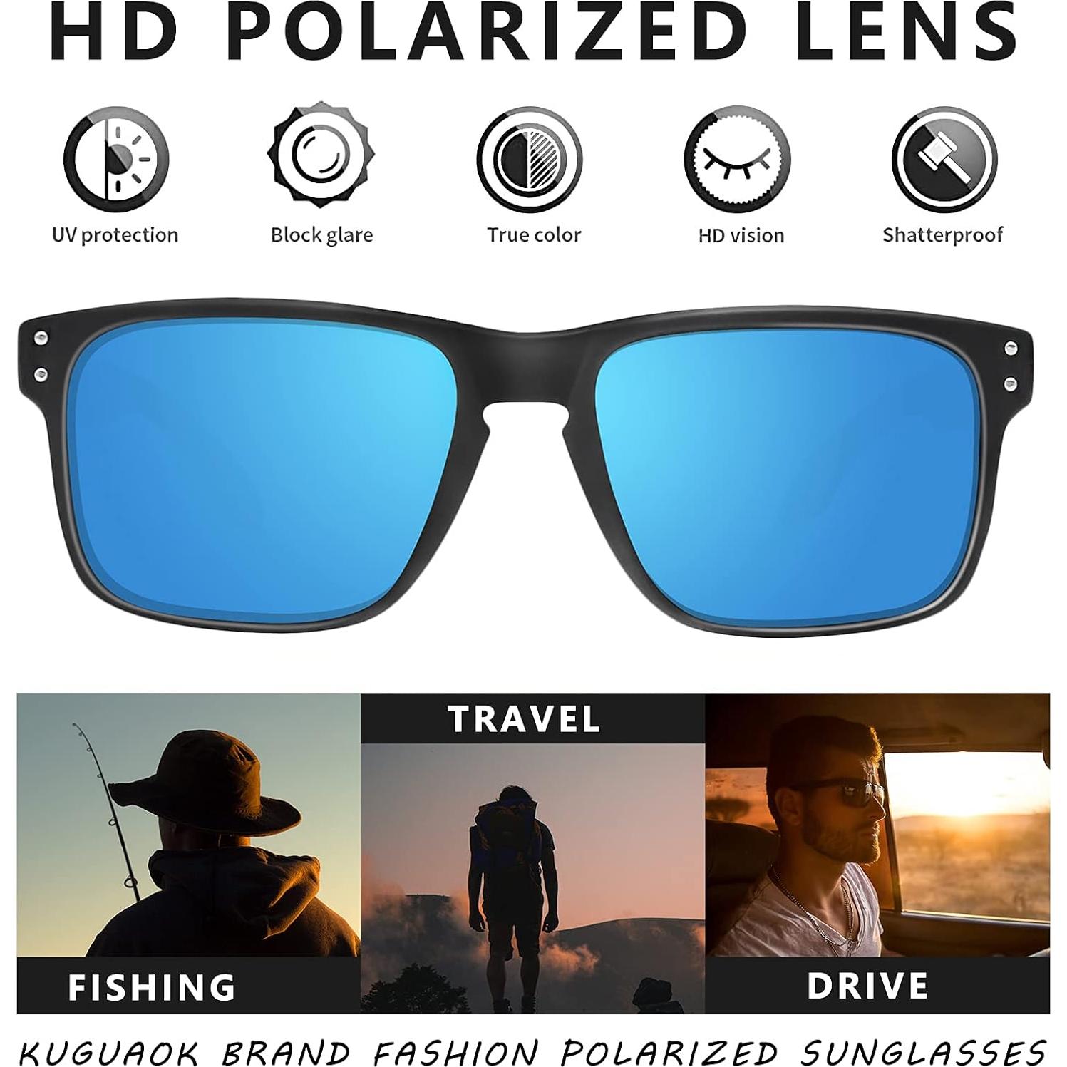 Gafas de sol polarizadas KUGUAOK unisex UV protección mate