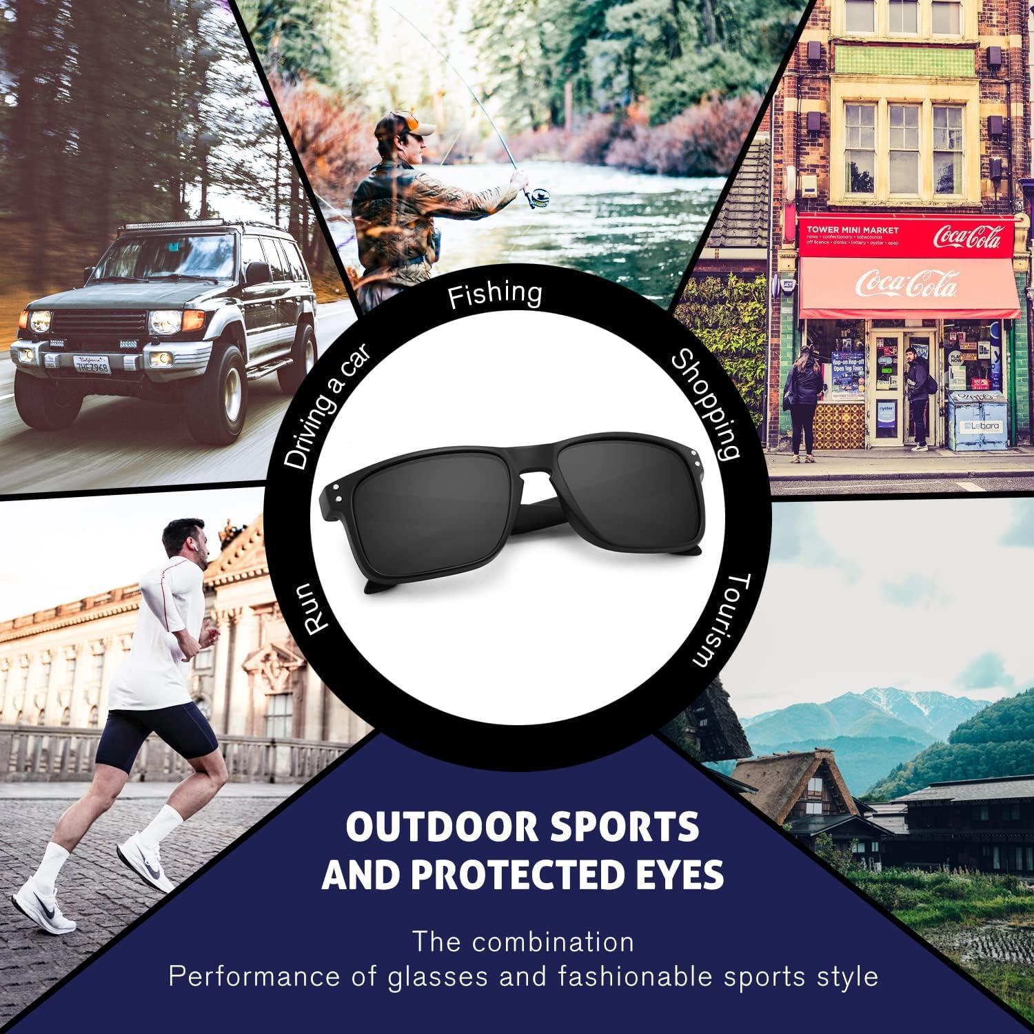 Gafas de sol polarizadas KUGUAOK unisex UV protección mate