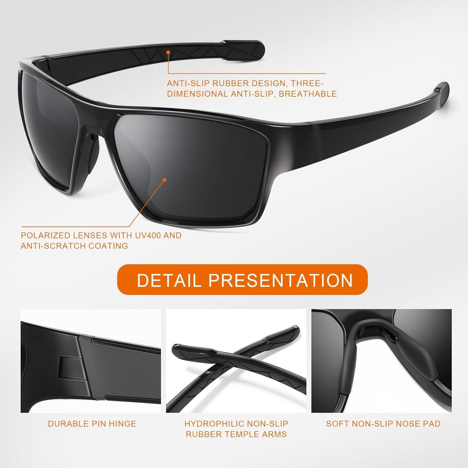 Gafas de sol polarizadas SUOSO UV400 para hombres y mujeres