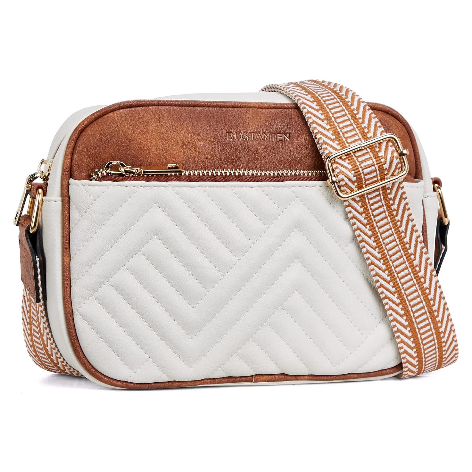 Bolso Cruzado Acolchado BOSTANTEN de Cuero Vegano para Mujeres