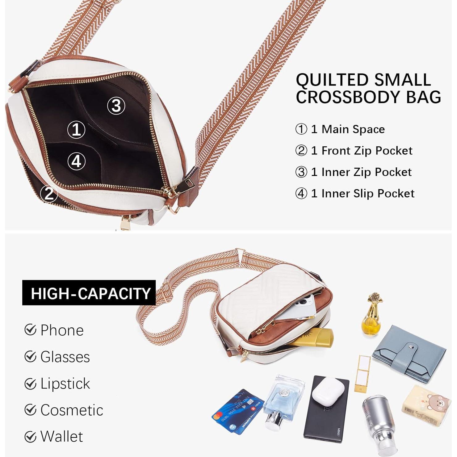 Bolso Cruzado Acolchado BOSTANTEN de Cuero Vegano para Mujeres