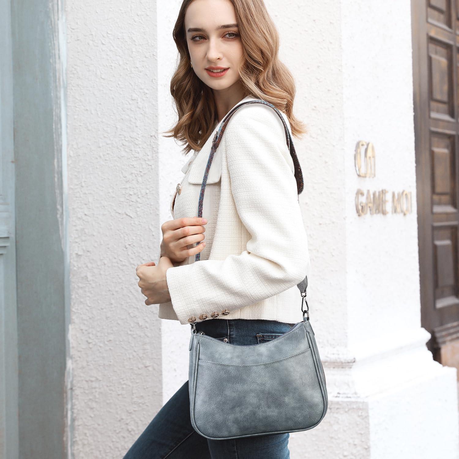 Bolso Cruzado de Cuero Vegano APHISON para Mujeres 30x9x21cm