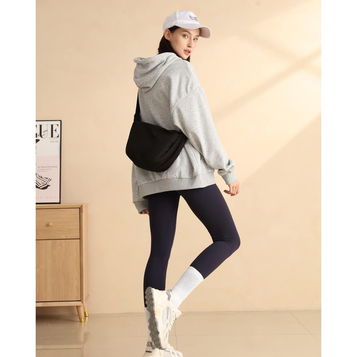 Bolso Cruzado Iioscre Unisex de Nylon Impermeable 35.5x10.2x21.6cm