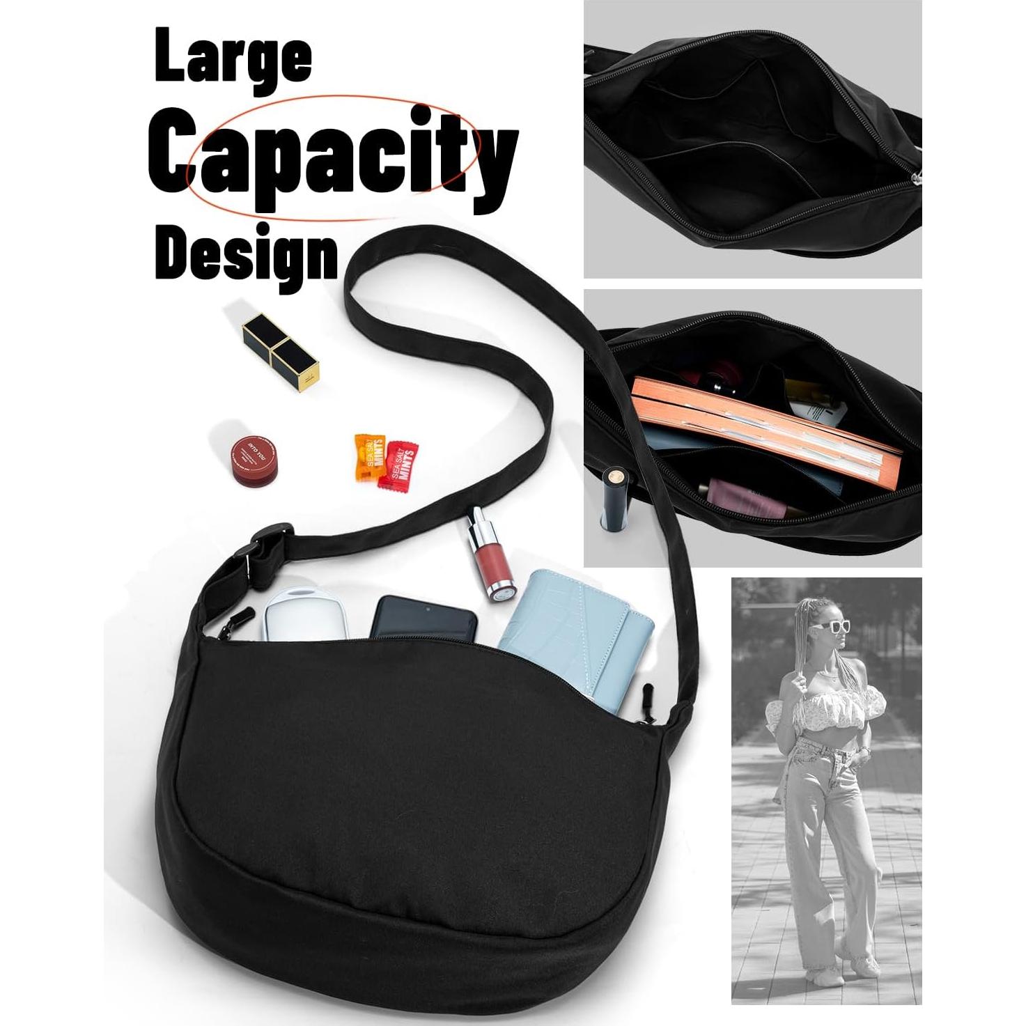 Bolso Cruzado Iioscre Unisex de Nylon Impermeable 35.5x10.2x21.6cm