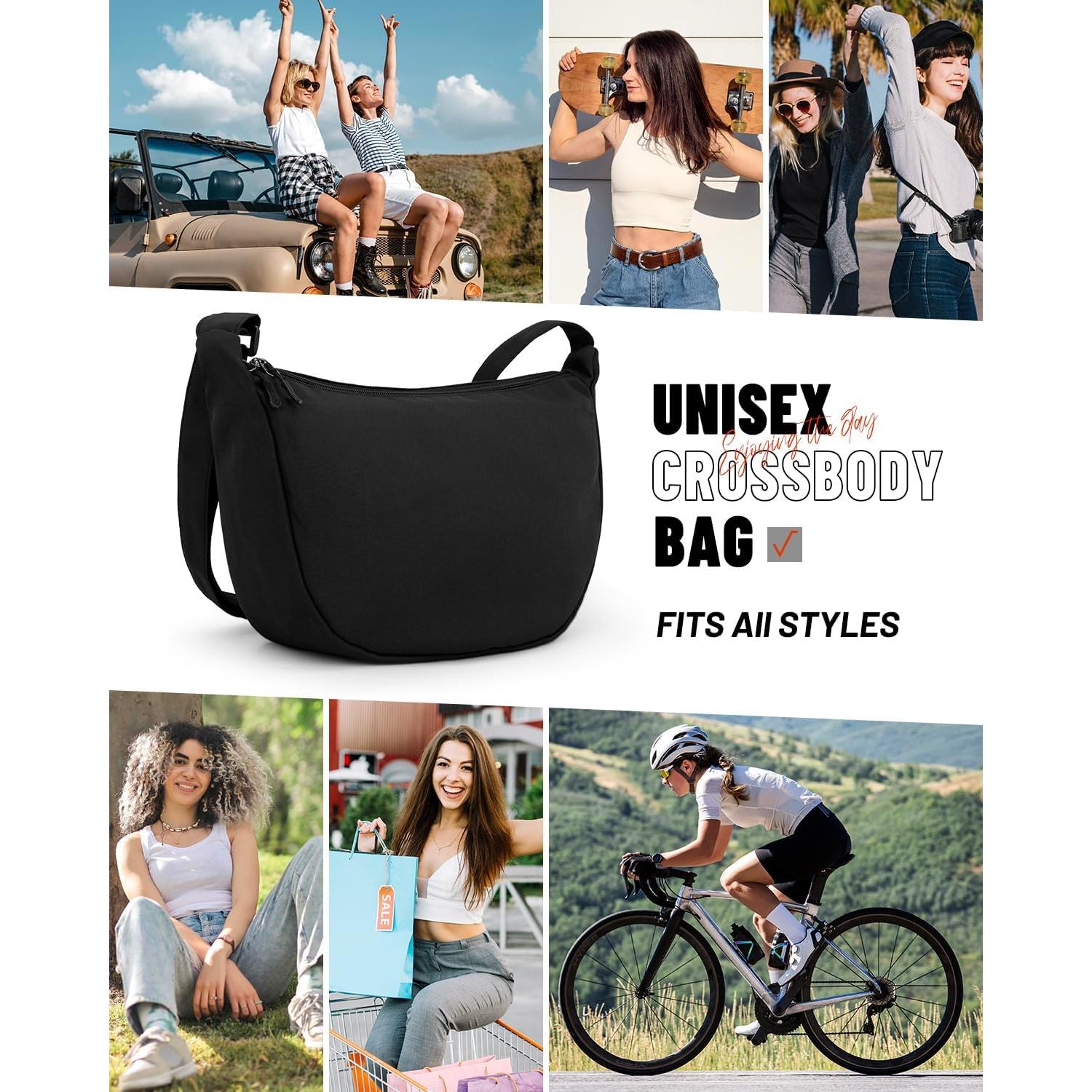 Bolso Cruzado Iioscre Unisex de Nylon Impermeable 35.5x10.2x21.6cm