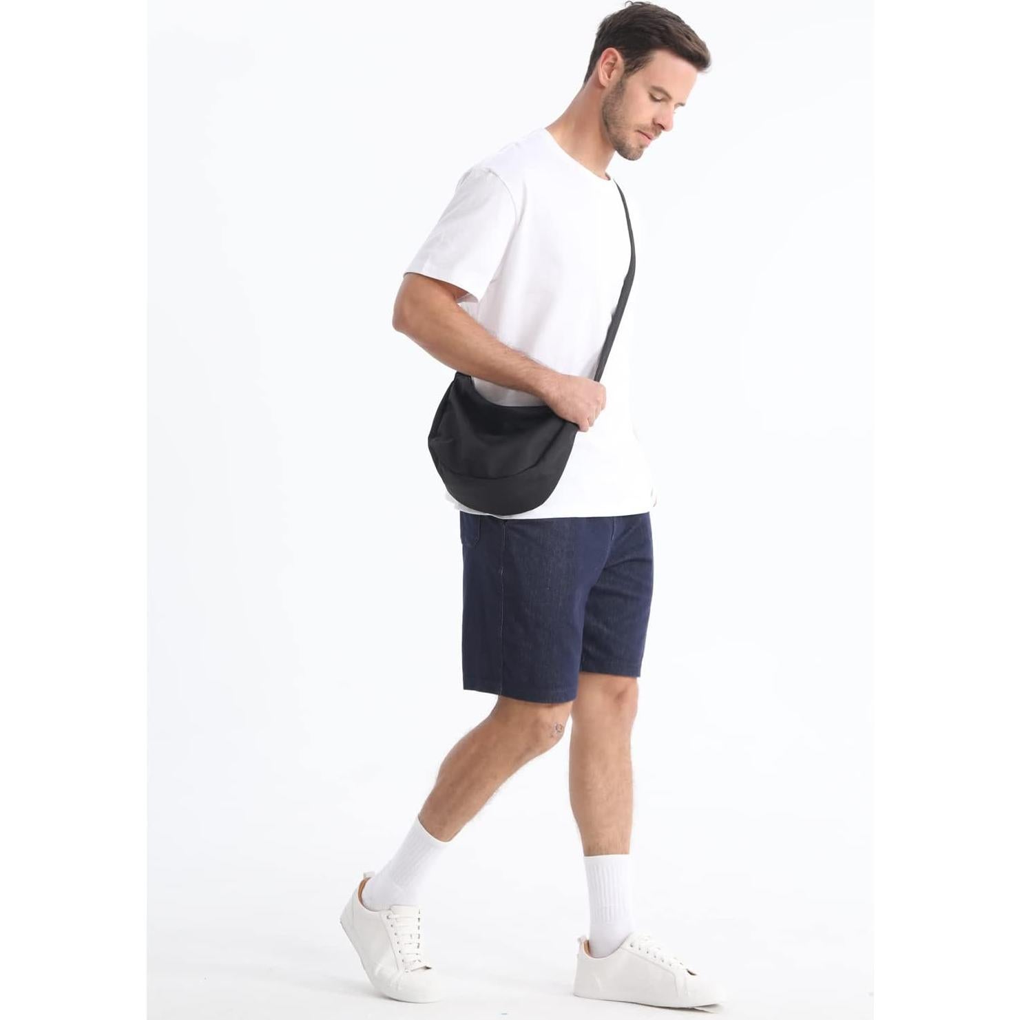 Bolso Cruzado Iioscre Unisex de Nylon Impermeable 35.5x10.2x21.6cm