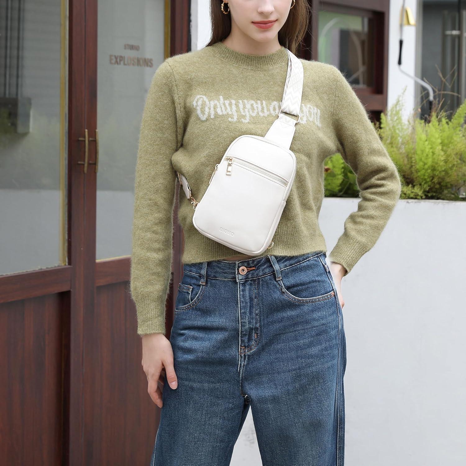 Bolsa Cruzada Pequeña Antirrobo DIOMO para Mujeres - Cuero Vegano