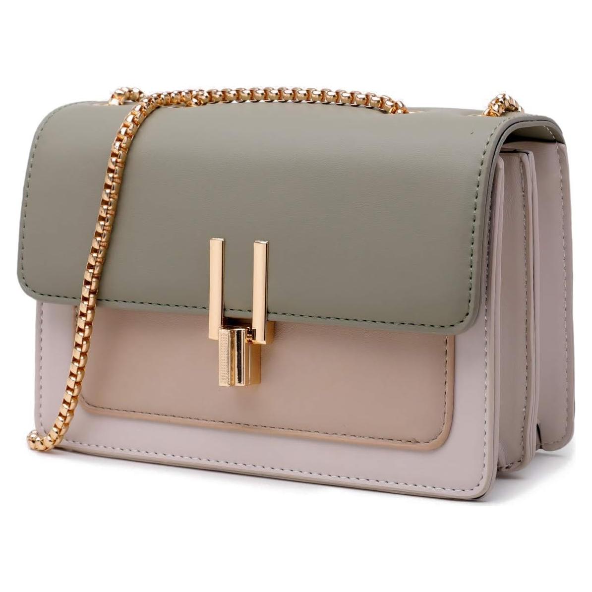 Bolso Cruzado de Cuero Sintético Verde para Mujeres - MG-W-Crossbody