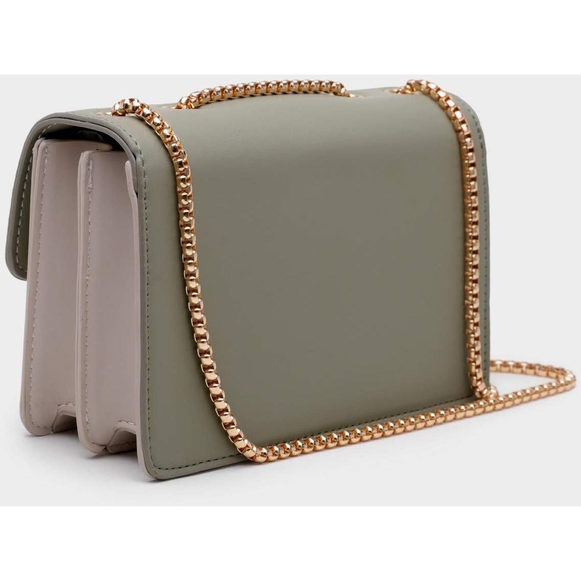 Bolso Cruzado de Cuero Sintético Verde para Mujeres - MG-W-Crossbody