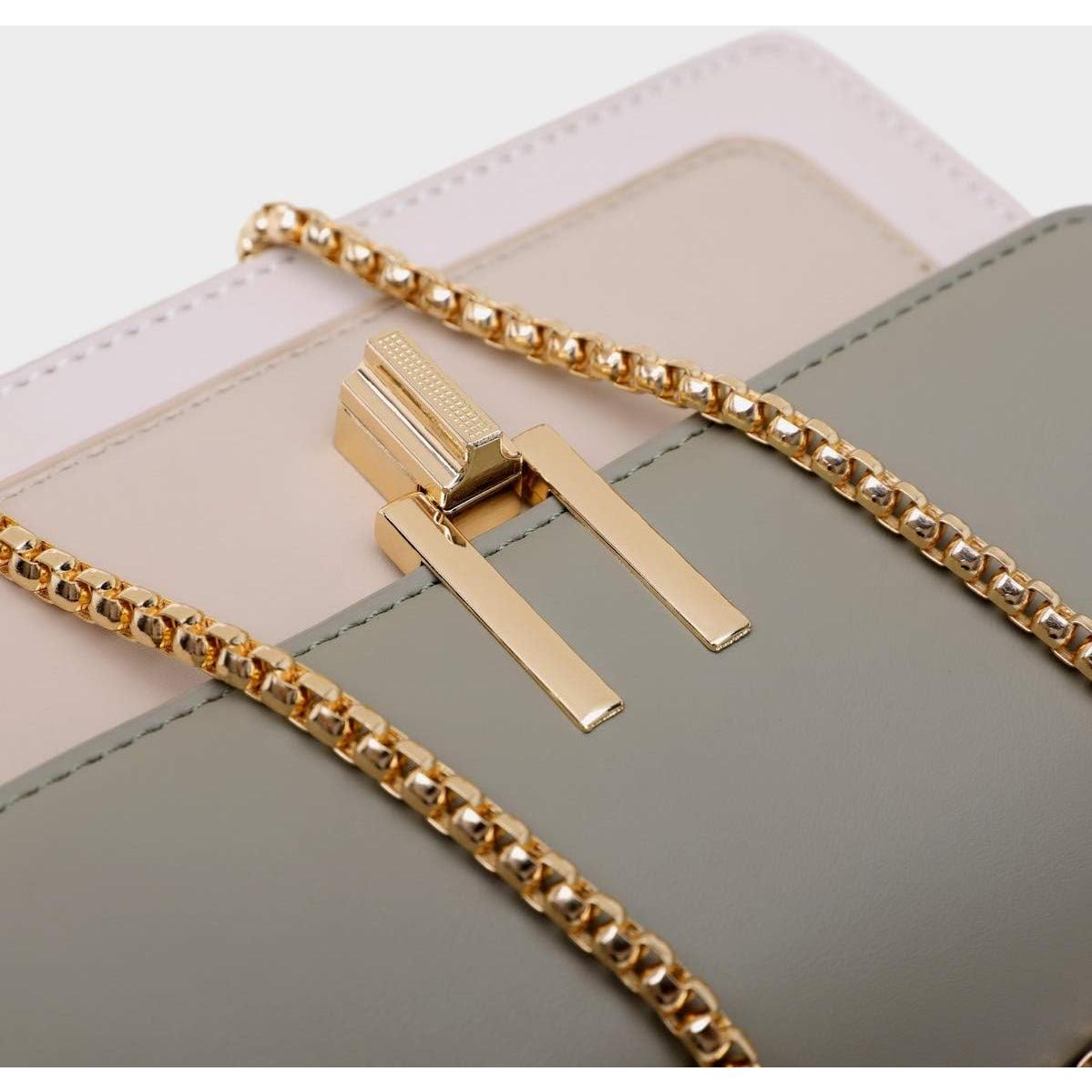 Bolso Cruzado de Cuero Sintético Verde para Mujeres - MG-W-Crossbody