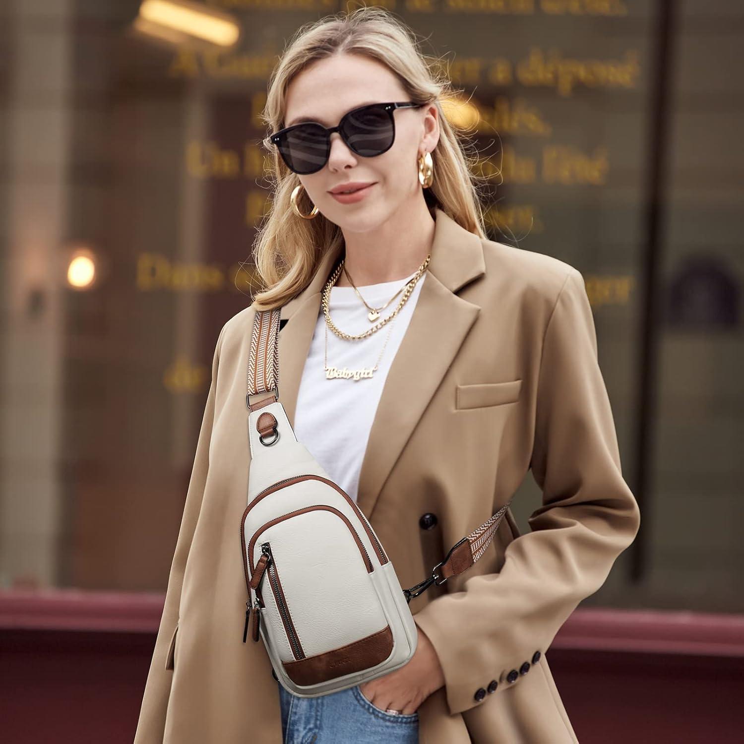 Mochila Cruzada CLUCI Unisex de Cuero Sintético 30x17.8 cm