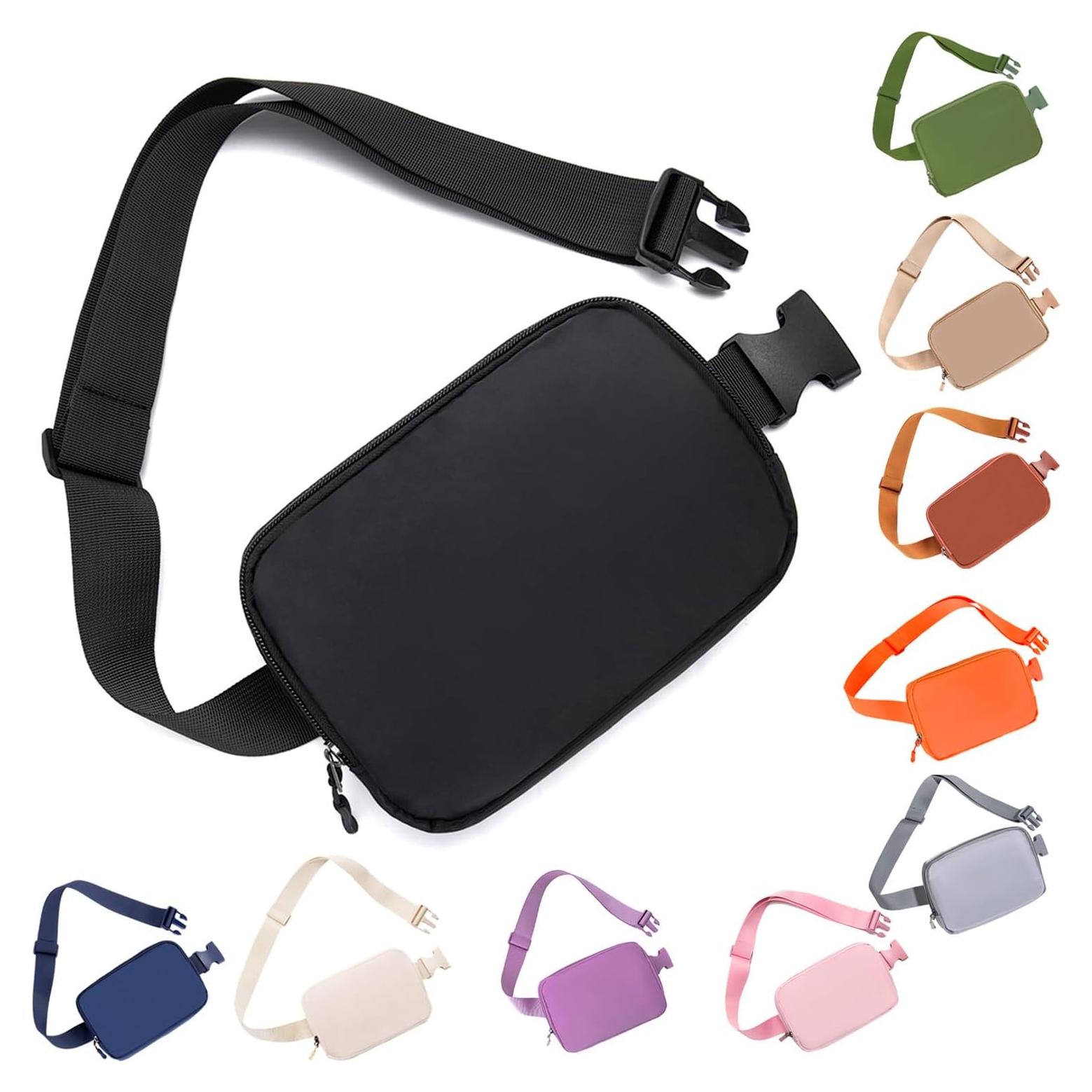 Bolso de Cinturón Fanny Pack Unisex Tlmody Negro 20x5x14cm