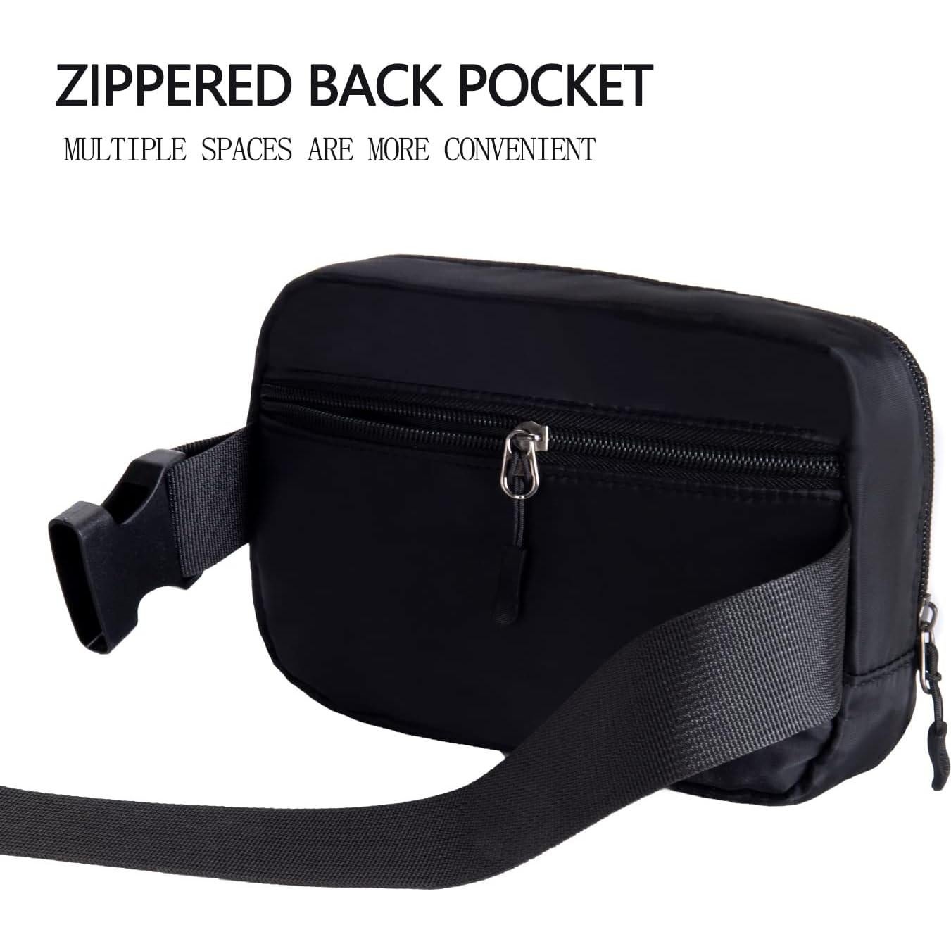 Bolso de Cinturón Fanny Pack Unisex Tlmody Negro 20x5x14cm