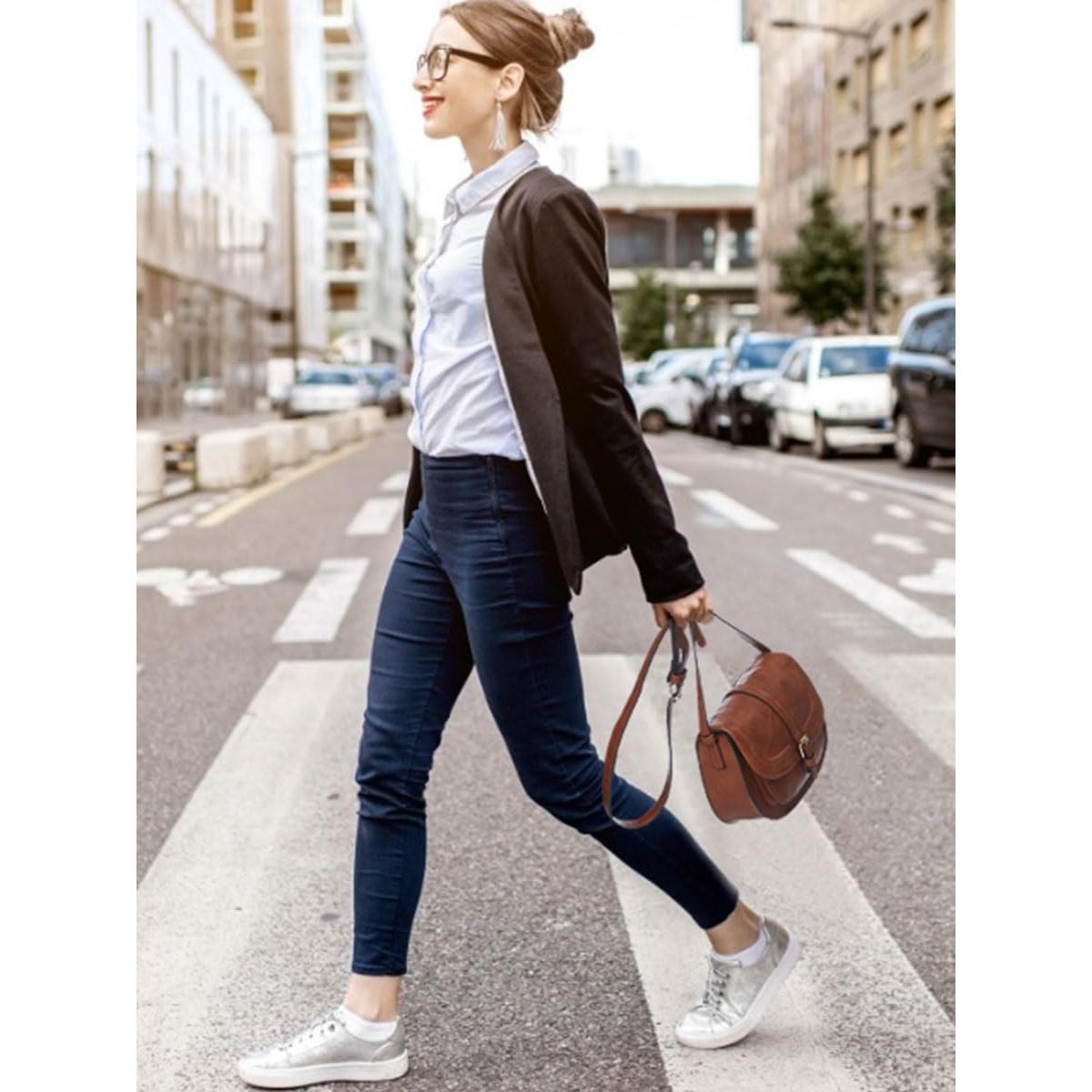 Bolso Cruzado AFKOMST para Mujeres, Cuero Vegano Marrón