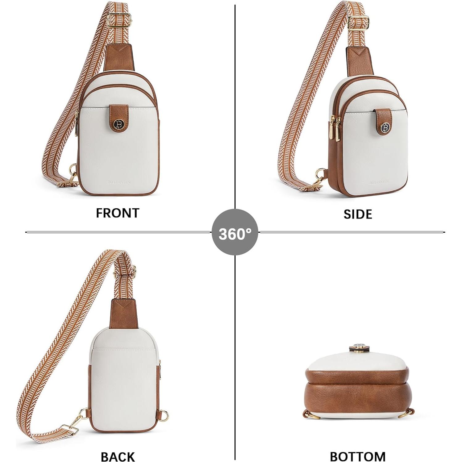 Bolso Bandolera Pequeño BOSTANTEN de Cuero para Mujeres