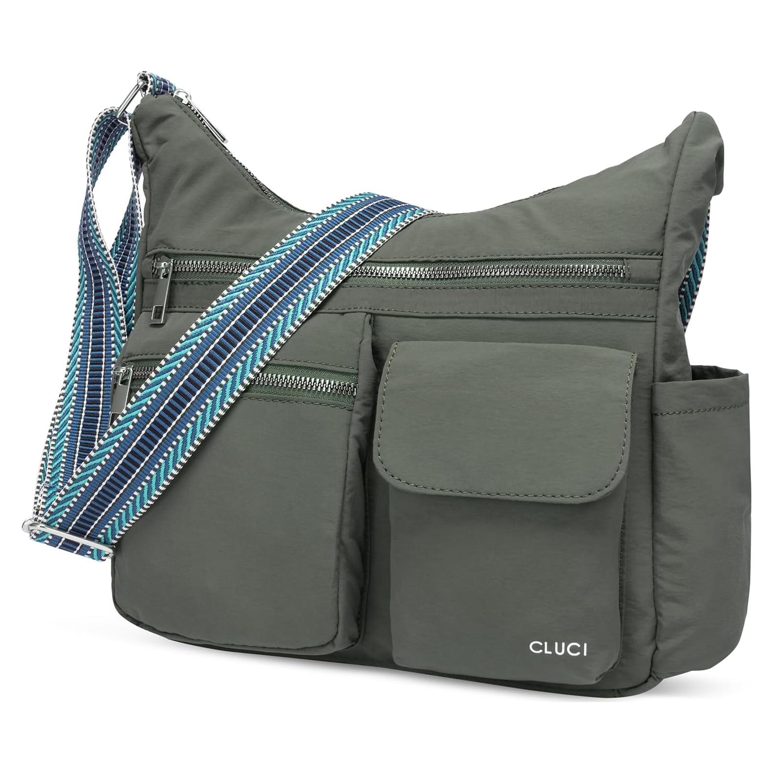 Bolso de Viaje Cruzado CLUCI para Mujeres Impermeable Verde