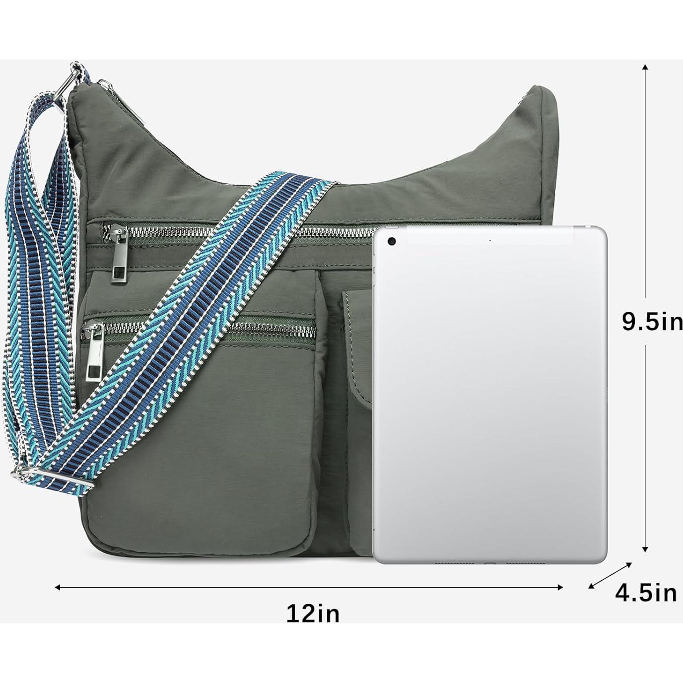 Bolso de Viaje Cruzado CLUCI para Mujeres Impermeable Verde