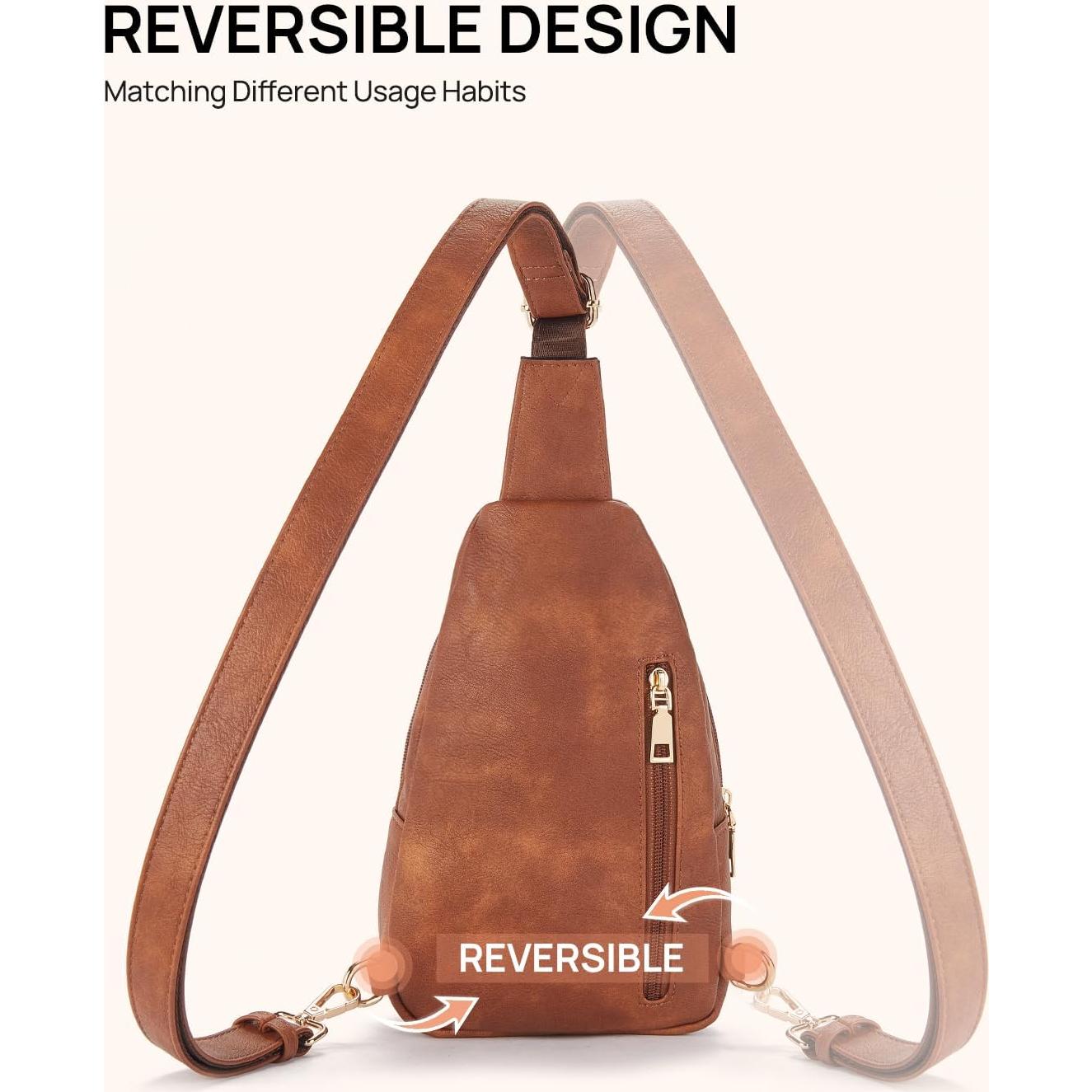 Bolso Cruzado Pequeño Telena de Cuero para Mujeres 17x8cm