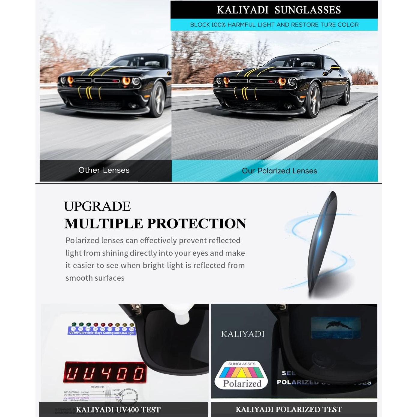 Gafas de sol polarizadas KALIYADI S65-C 3 Pack Unisex UV