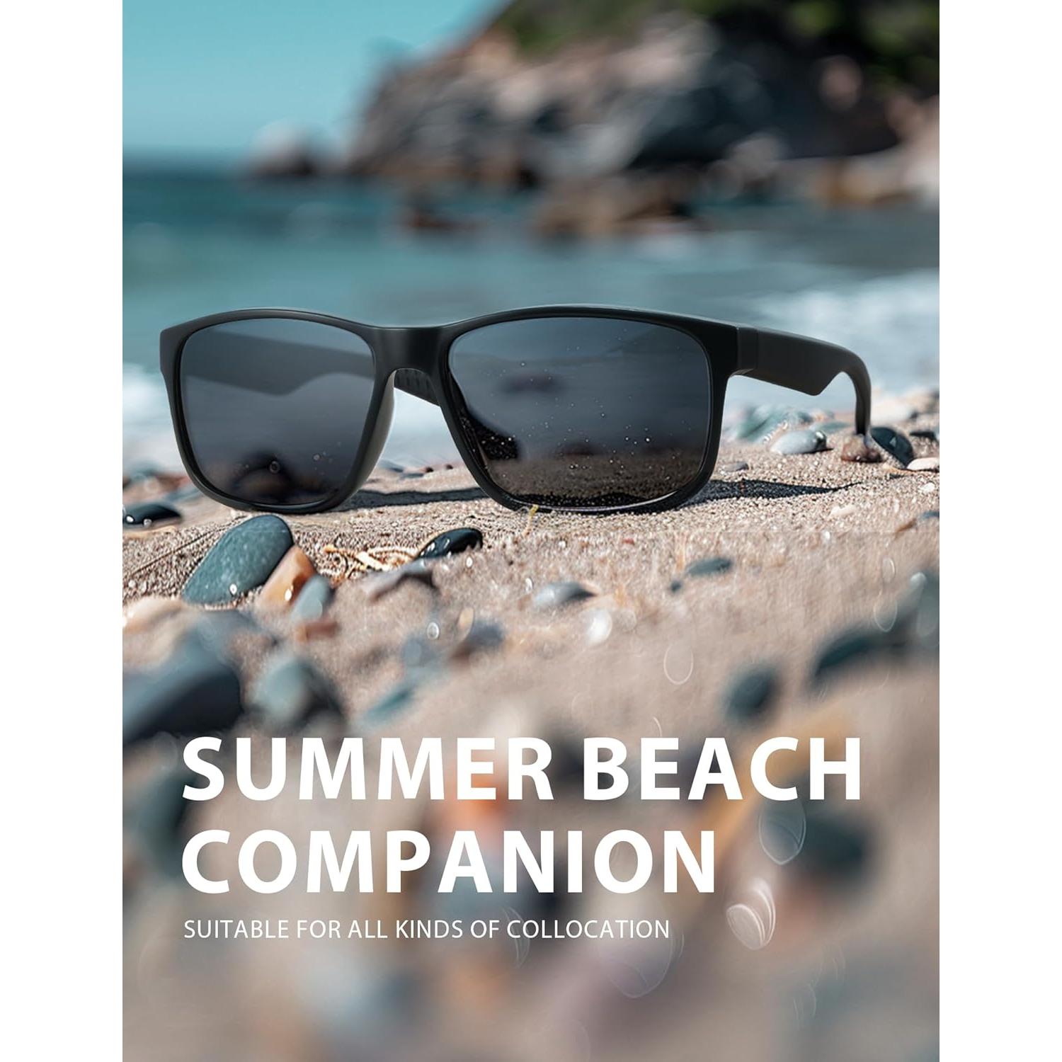 Gafas de sol polarizadas Reglaaly UV400 para hombres negras