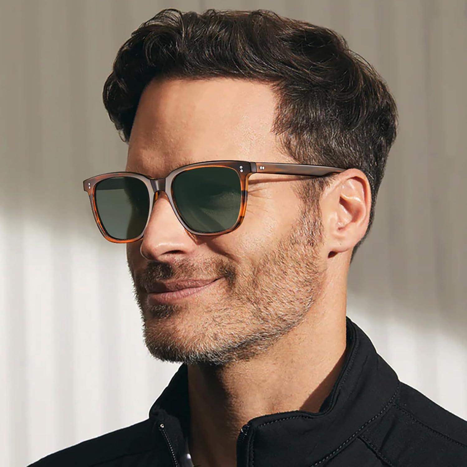 Gafas de sol polarizadas CARFIA para hombres UV400 cuadradas