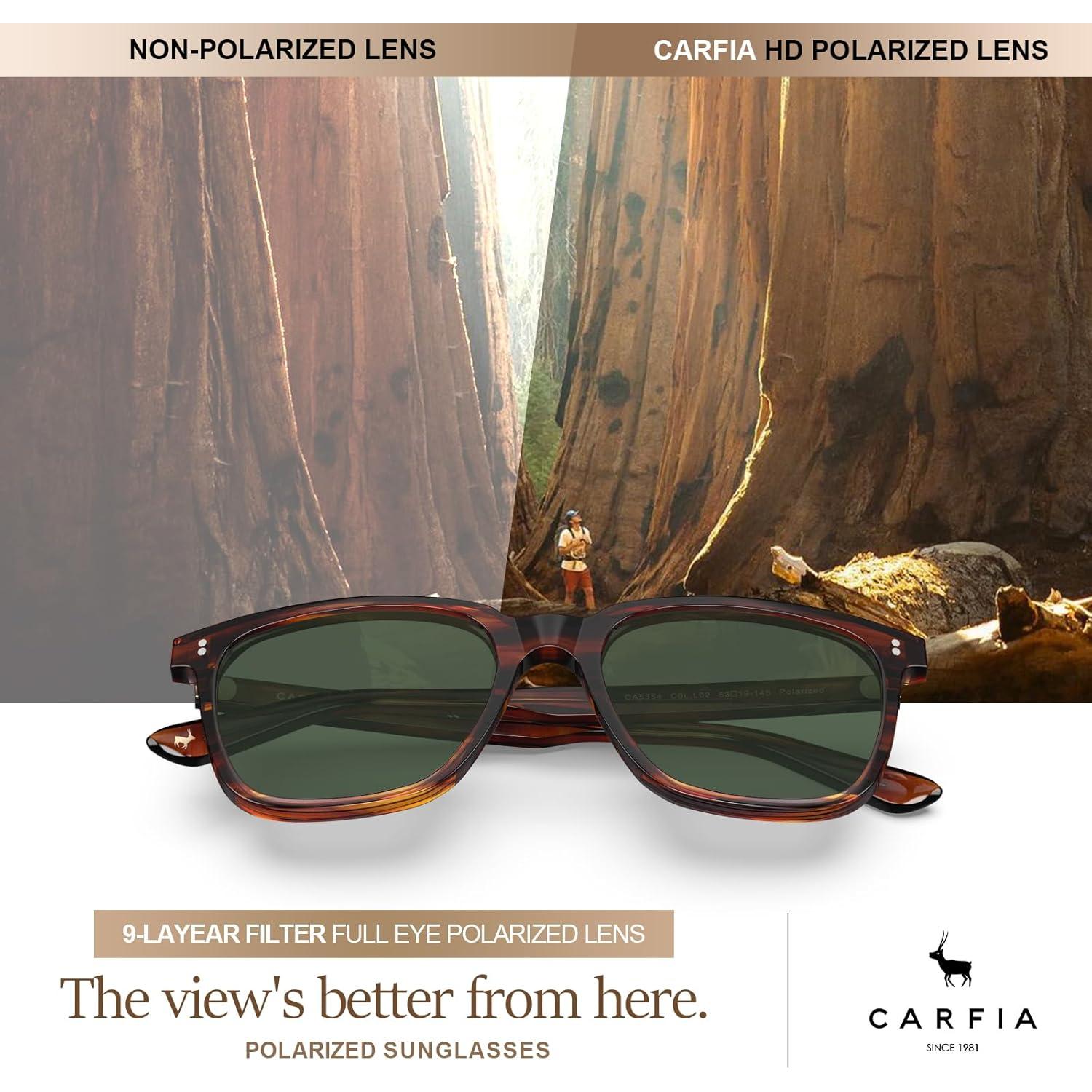 Gafas de sol polarizadas CARFIA para hombres UV400 cuadradas