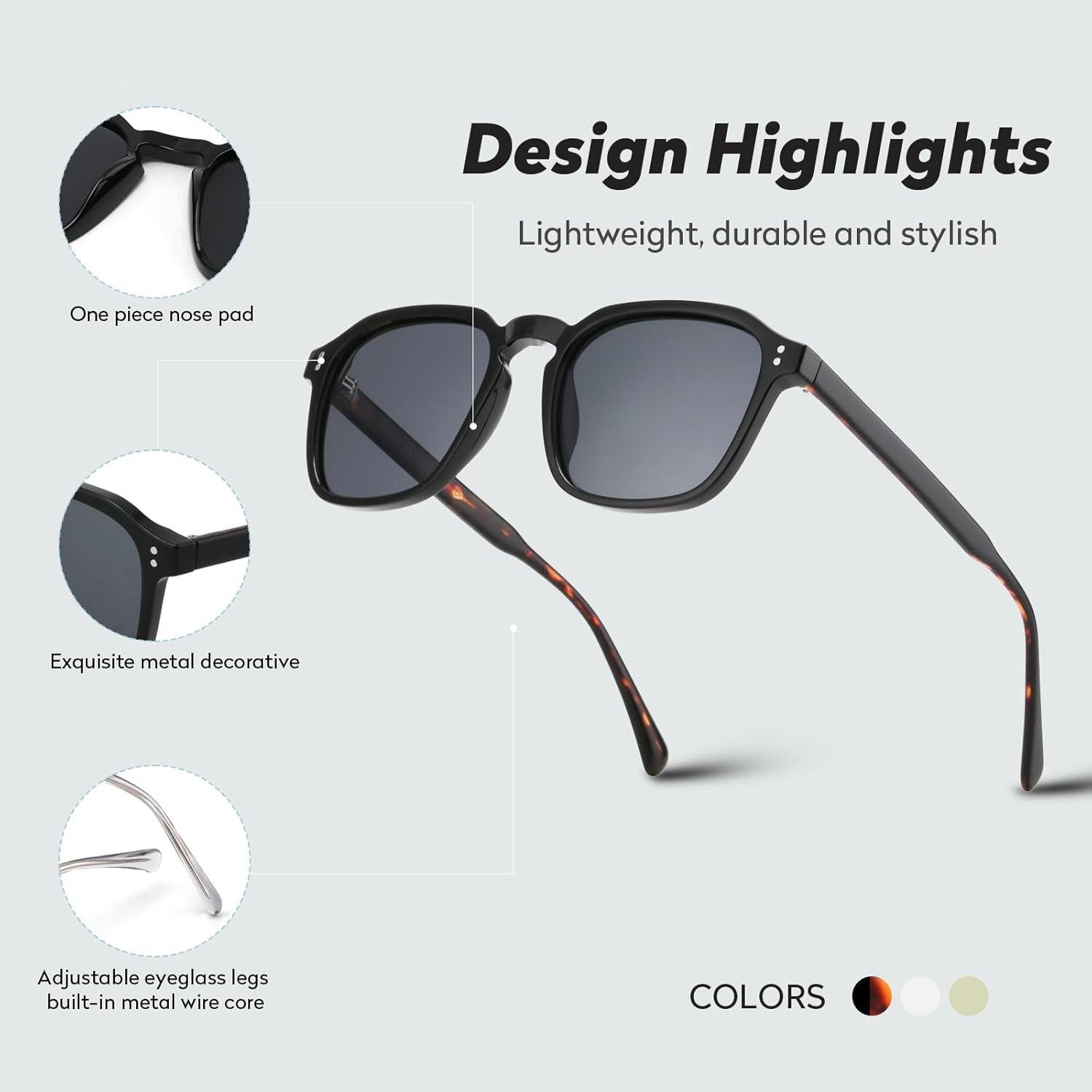 Gafas de sol polarizadas Kisdate para hombres y mujeres - Verde claro