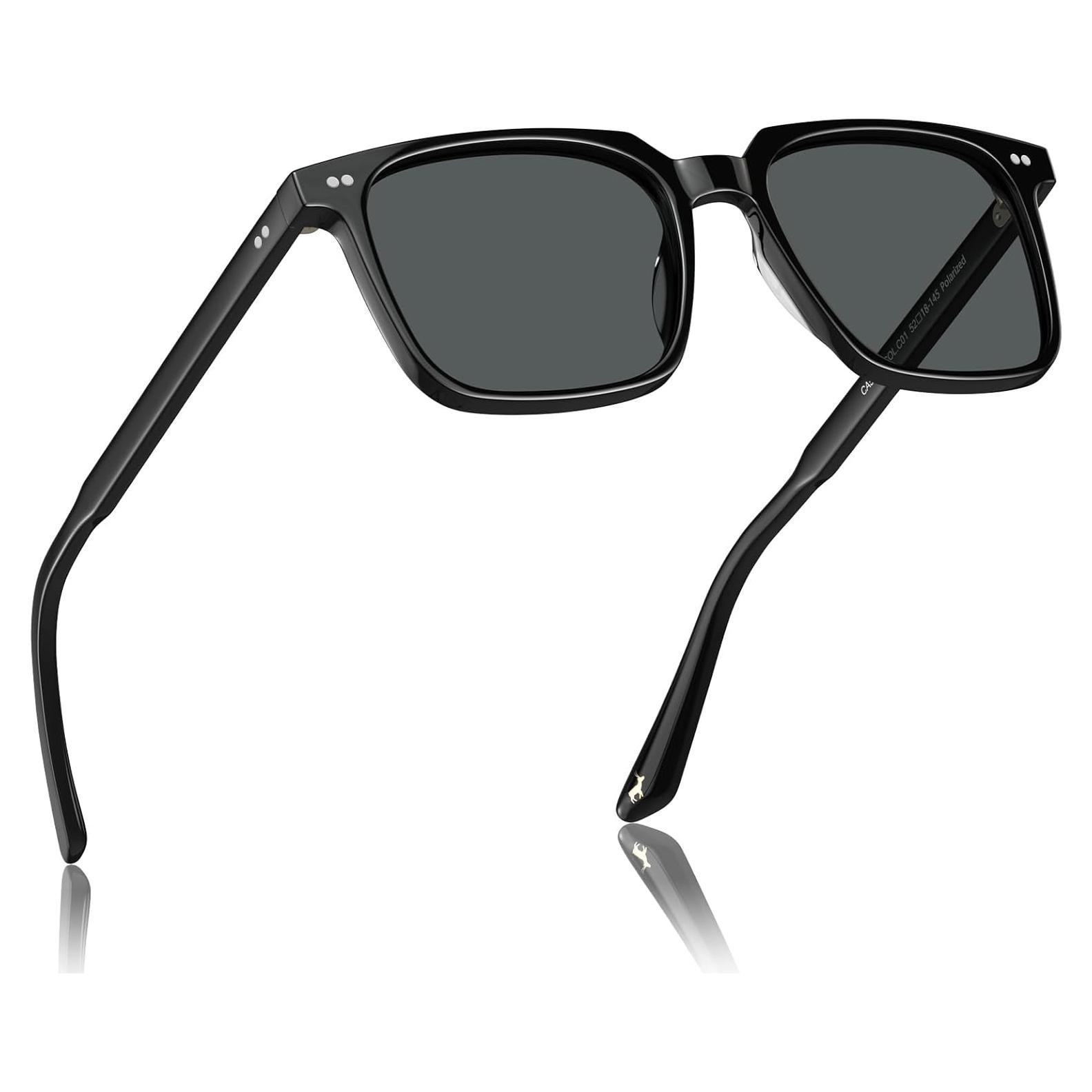 Gafas de sol Carfia retro negras UV400 para hombres