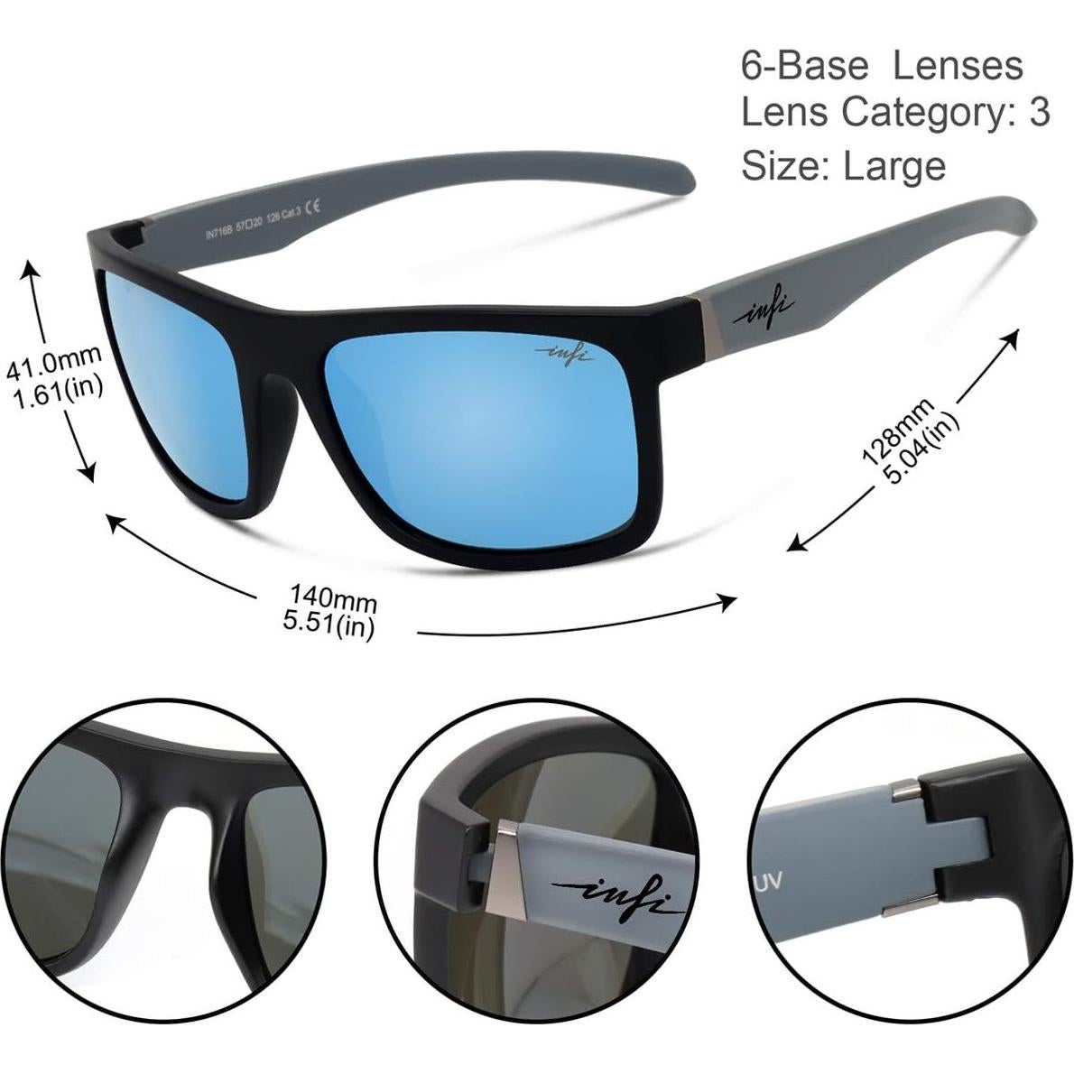 Gafas de sol polarizadas INFI UV400 para hombres y mujeres