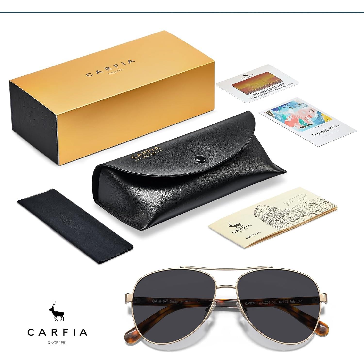 Gafas de sol polarizadas CARFIA estilo piloto para hombres