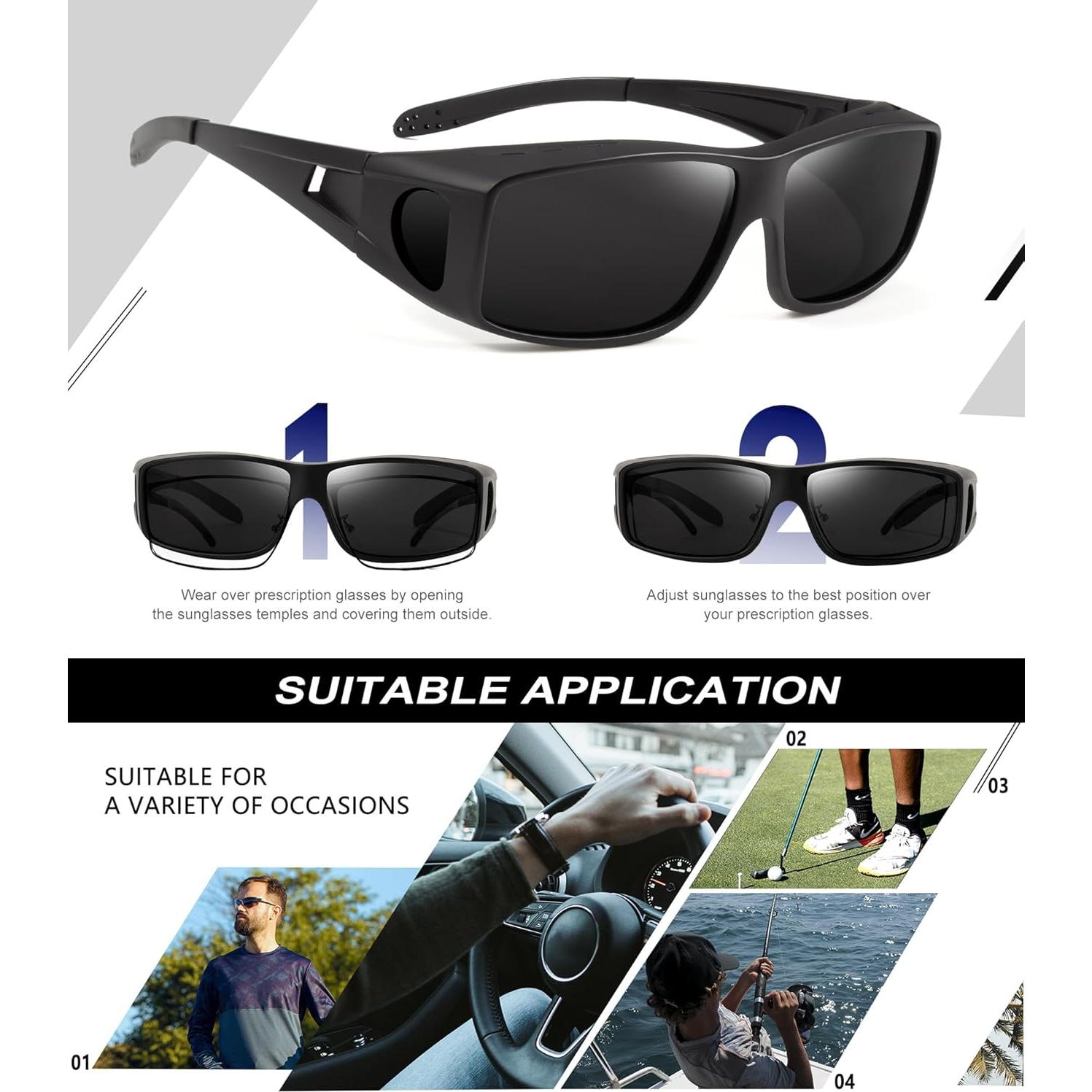 Gafas de sol polarizadas KALIYADI para hombres - UV400, diseño envolvente