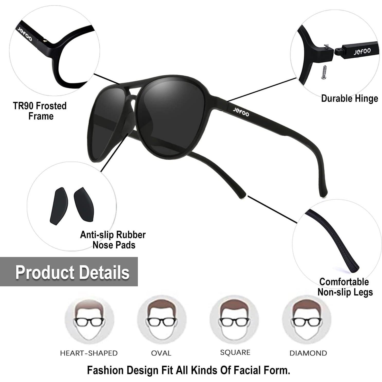 Gafas de sol polarizadas Jefoo Jf119 UV400 para deportes