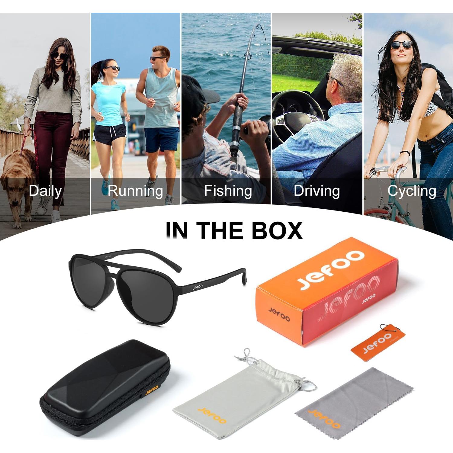 Gafas de sol polarizadas Jefoo Jf119 UV400 para deportes