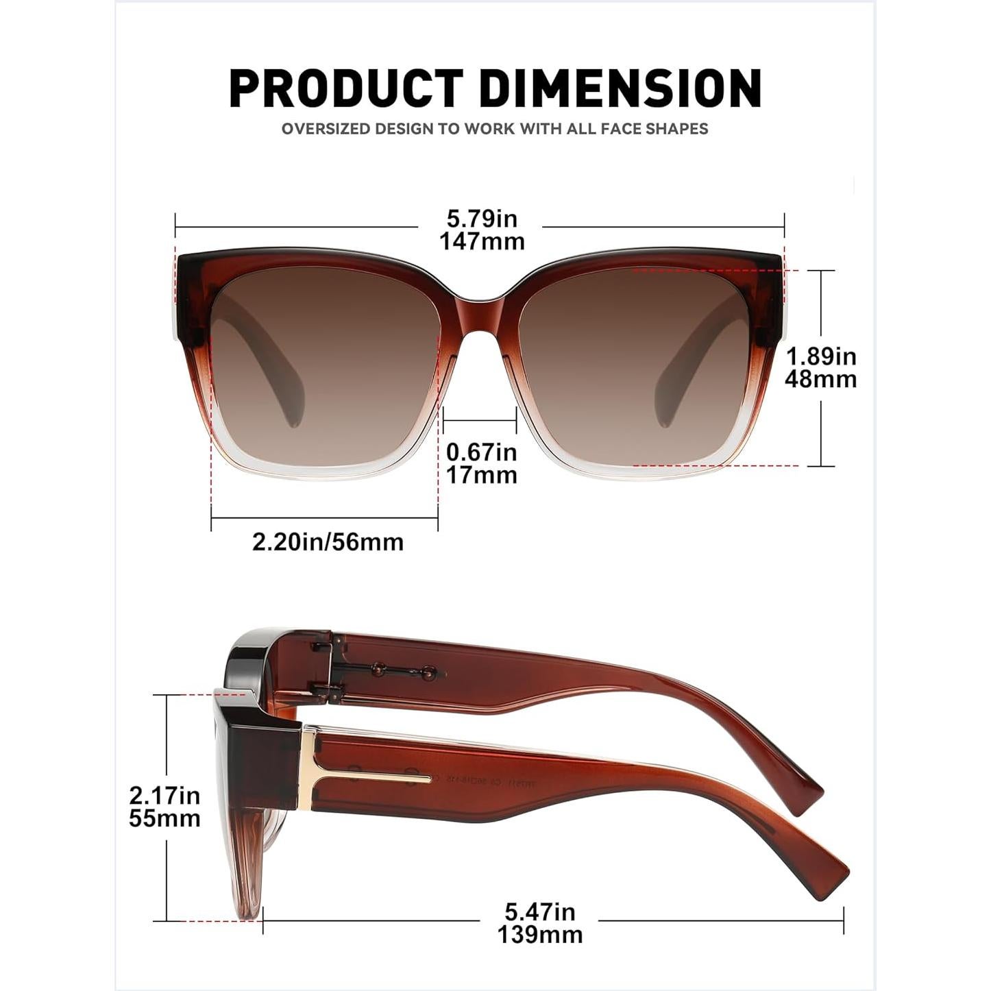 Gafas de Sol MEETSUN Fit Over Polarizadas UV400 Extra Grande