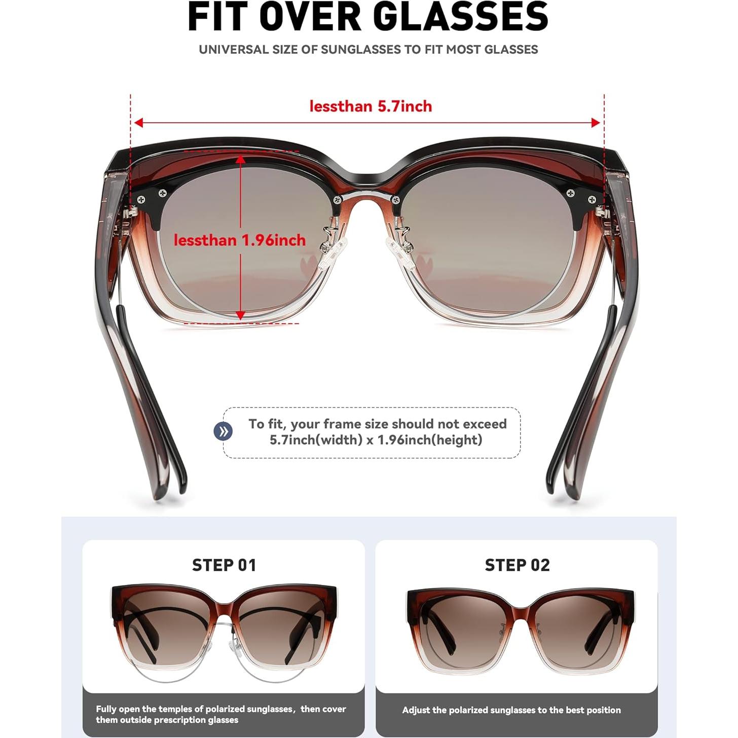 Gafas de Sol MEETSUN Fit Over Polarizadas UV400 Extra Grande