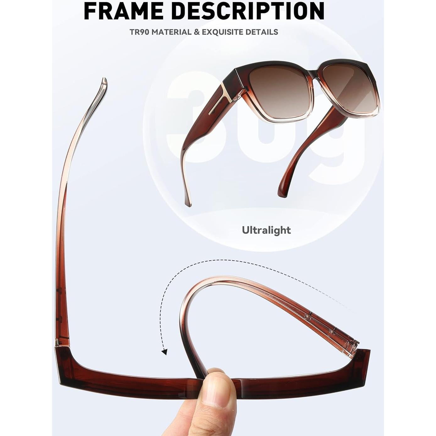 Gafas de Sol MEETSUN Fit Over Polarizadas UV400 Extra Grande