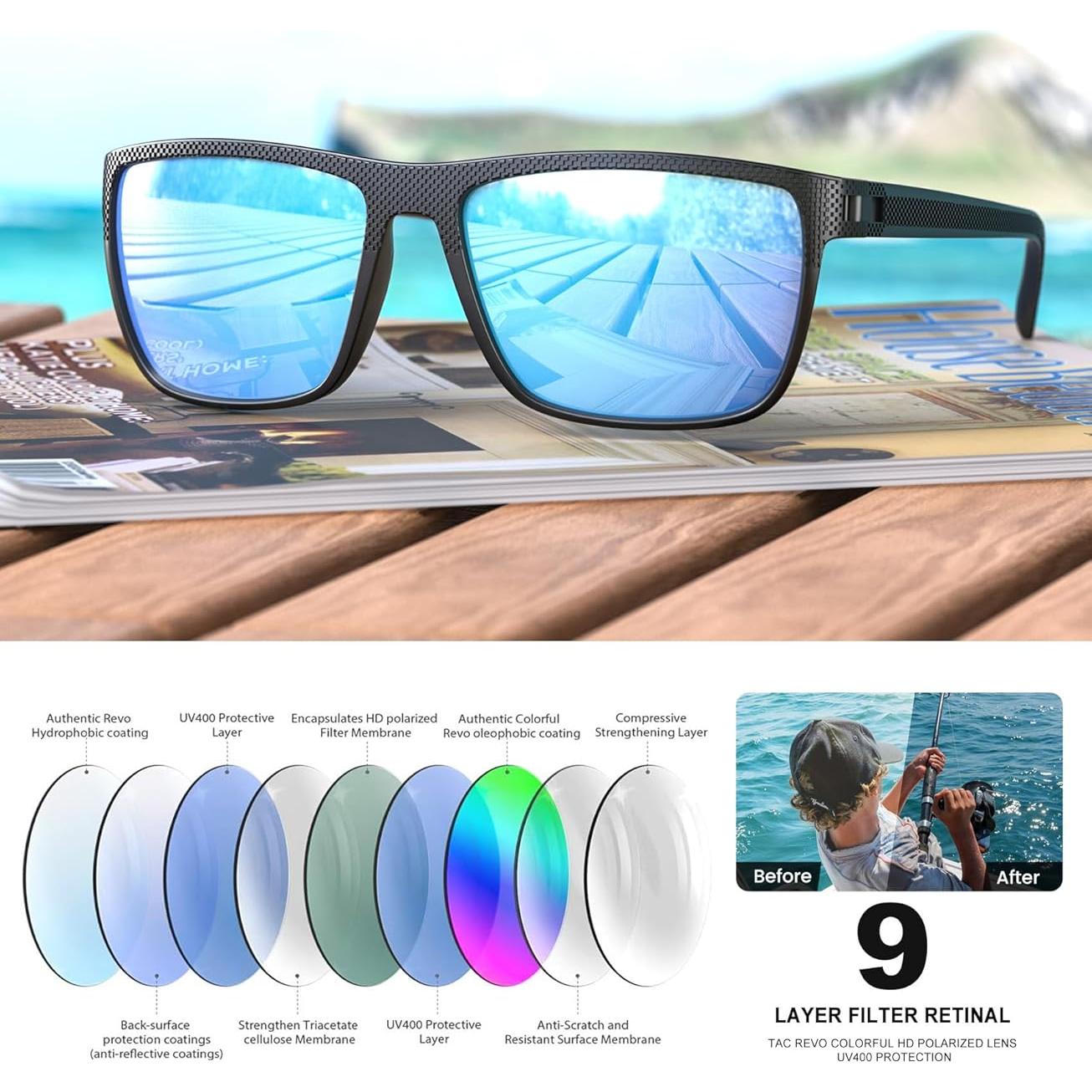 Gafas de sol polarizadas CIFOYA para hombres y mujeres UV 5PACK