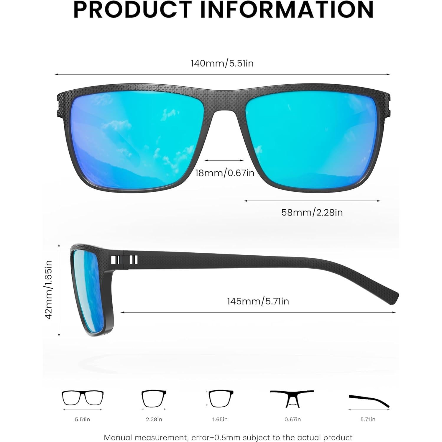 Gafas de sol polarizadas CIFOYA para hombres y mujeres UV 5PACK