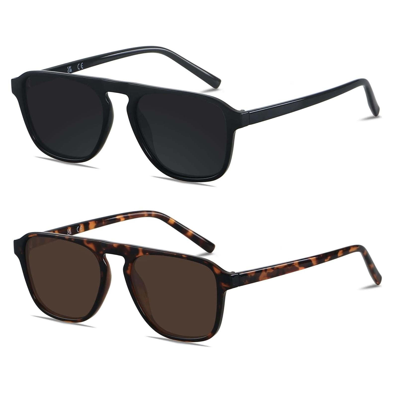 Gafas de sol aviador cuadradas ANDWOOD polarizadas UV400