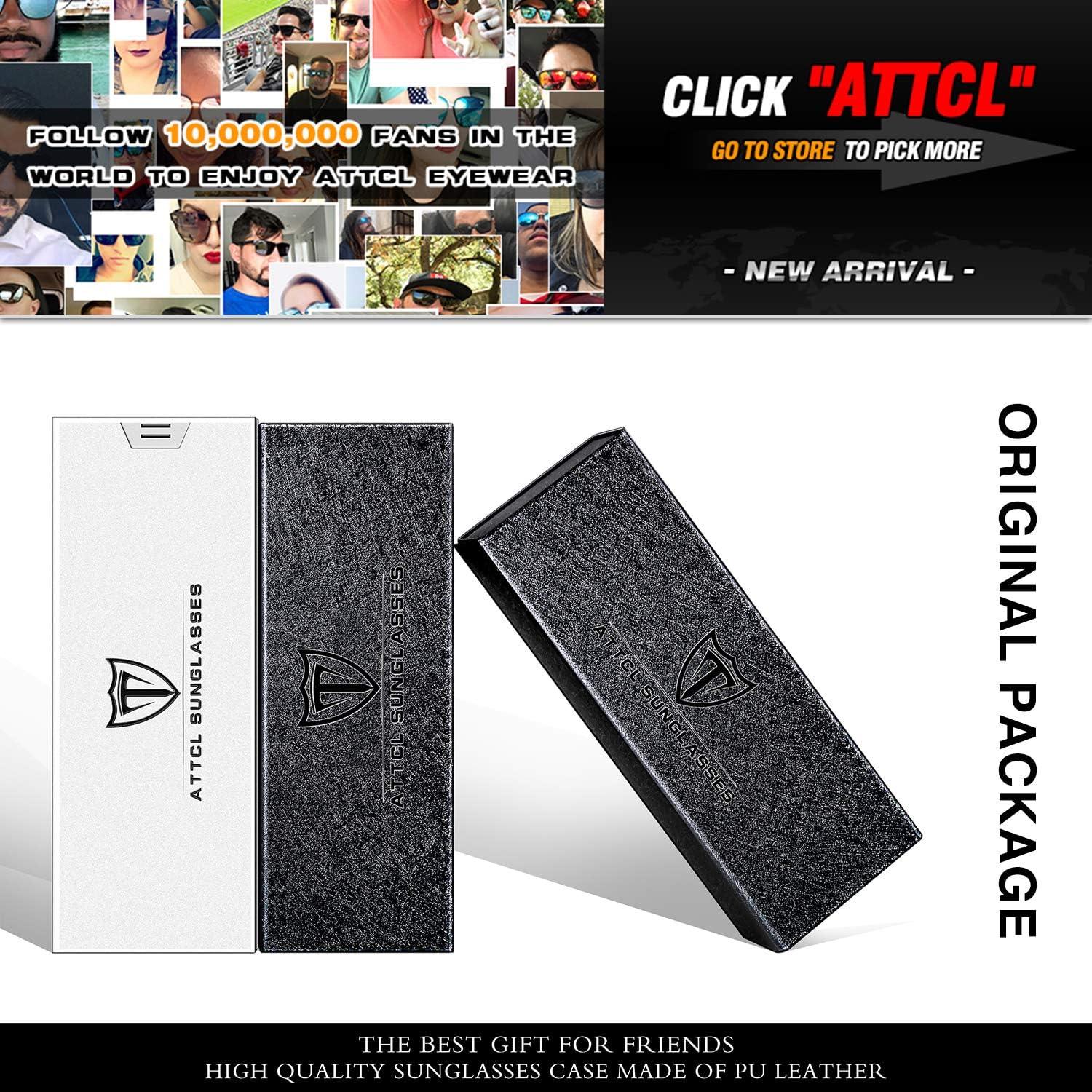 Gafas de sol polarizadas ATTCL para hombres UV400 marco metal