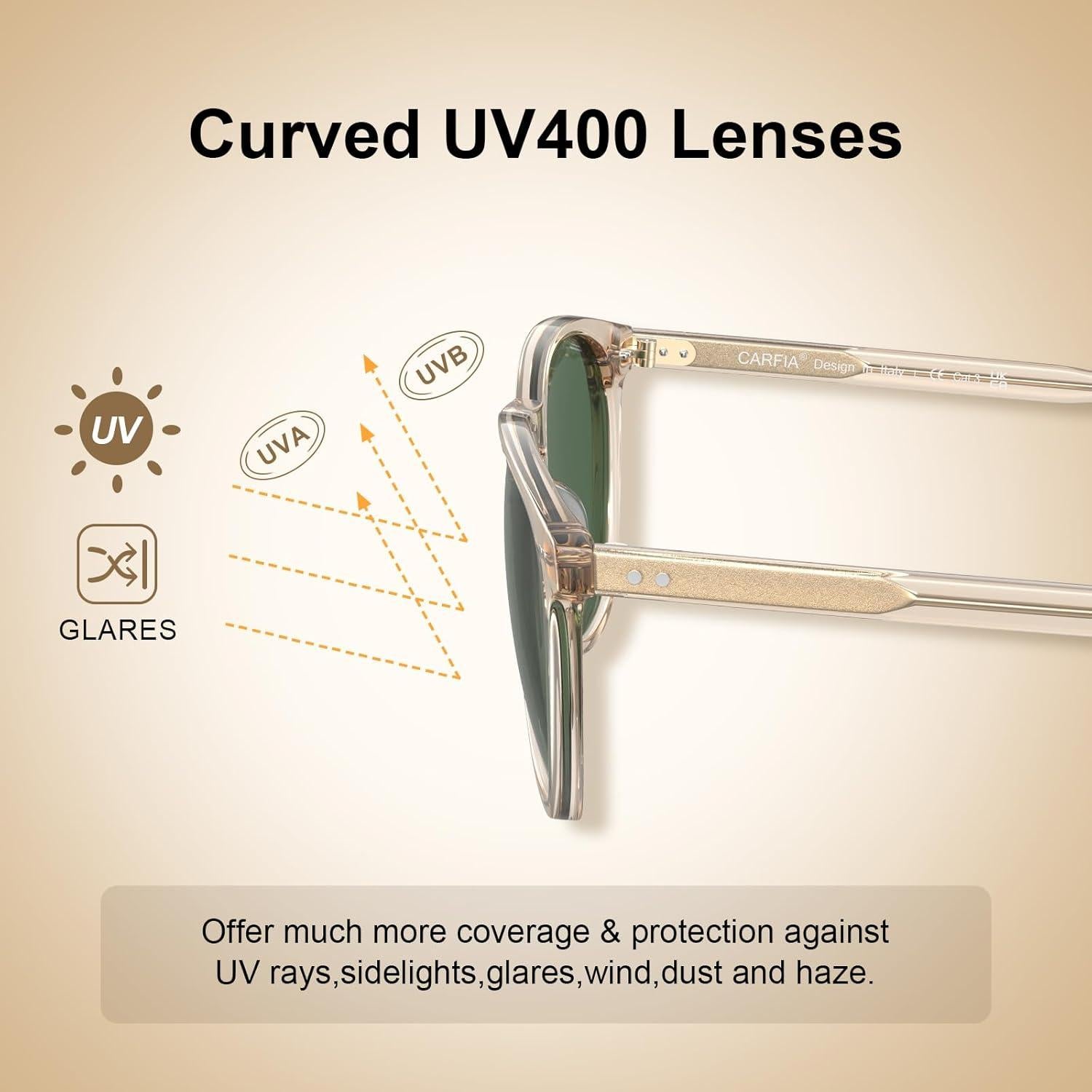 Gafas de sol polarizadas Carfia TS5285-L amarillas para hombres