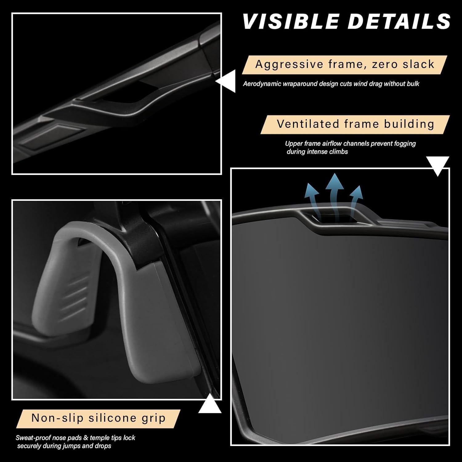 Gafas de sol deportivas polarizadas DioKiw para hombres UV